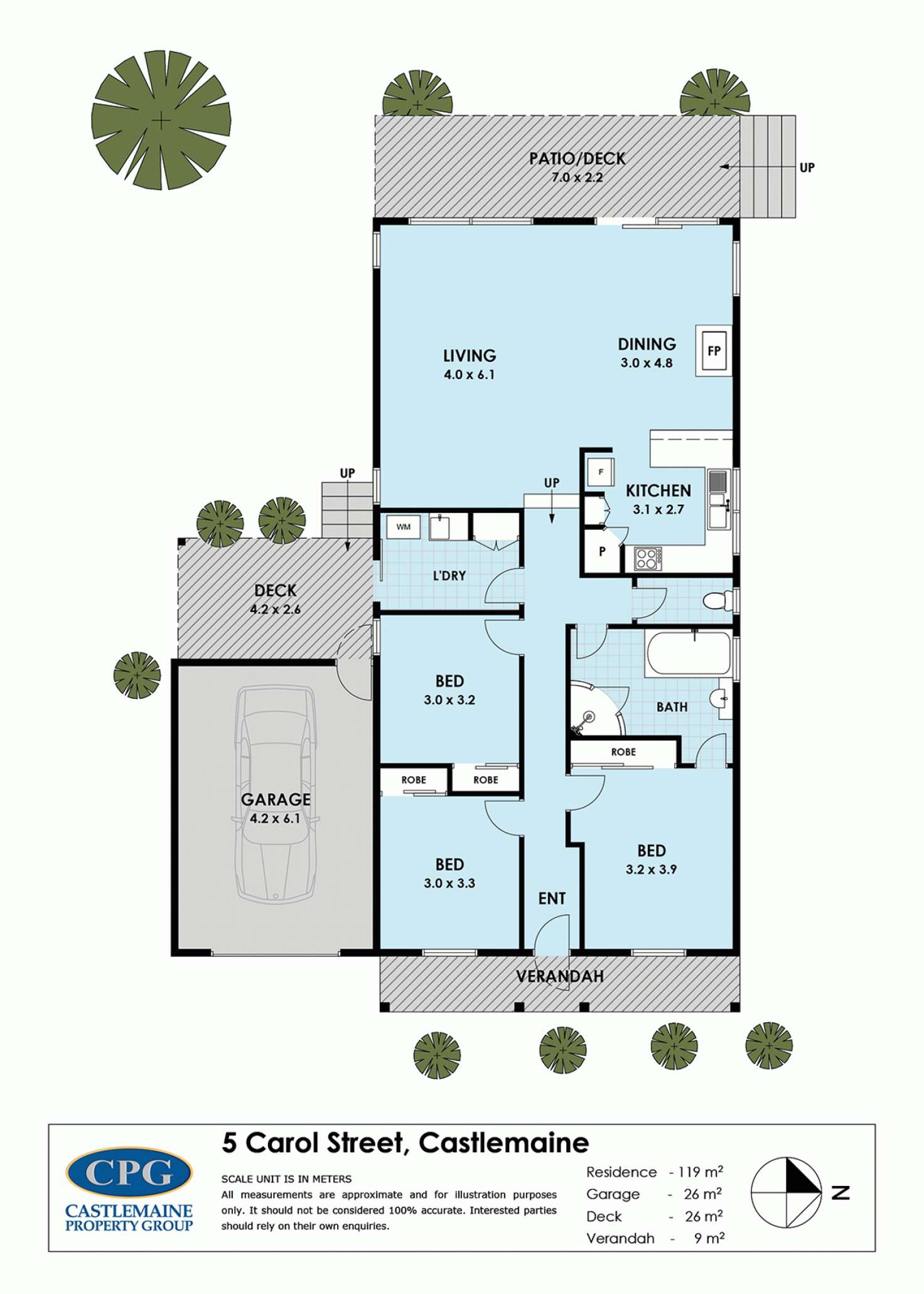 Floorplan of Homely house listing, 5 Carol Street, Castlemaine VIC 3450