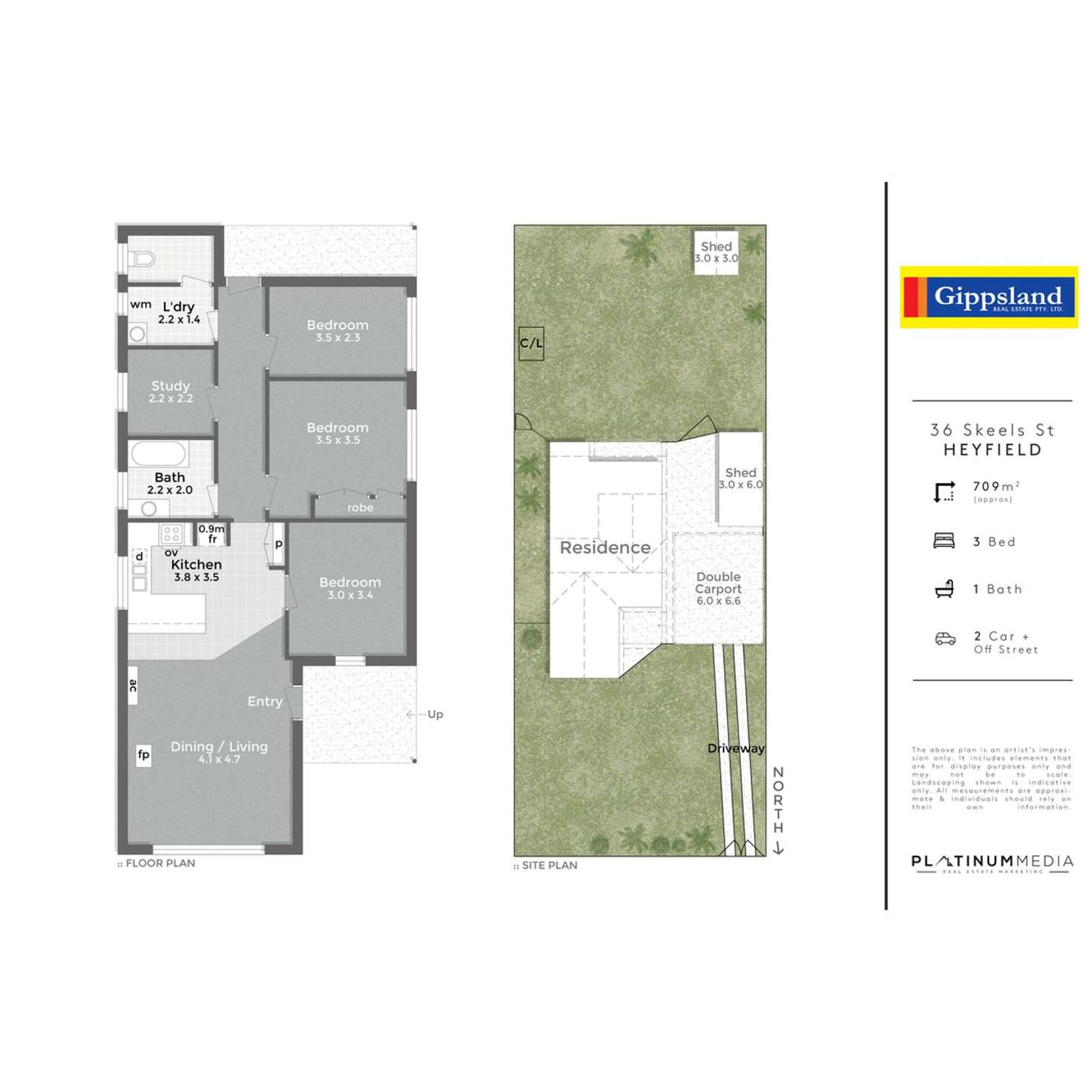 Floorplan of Homely house listing, 36 Skeels Street, Heyfield VIC 3858