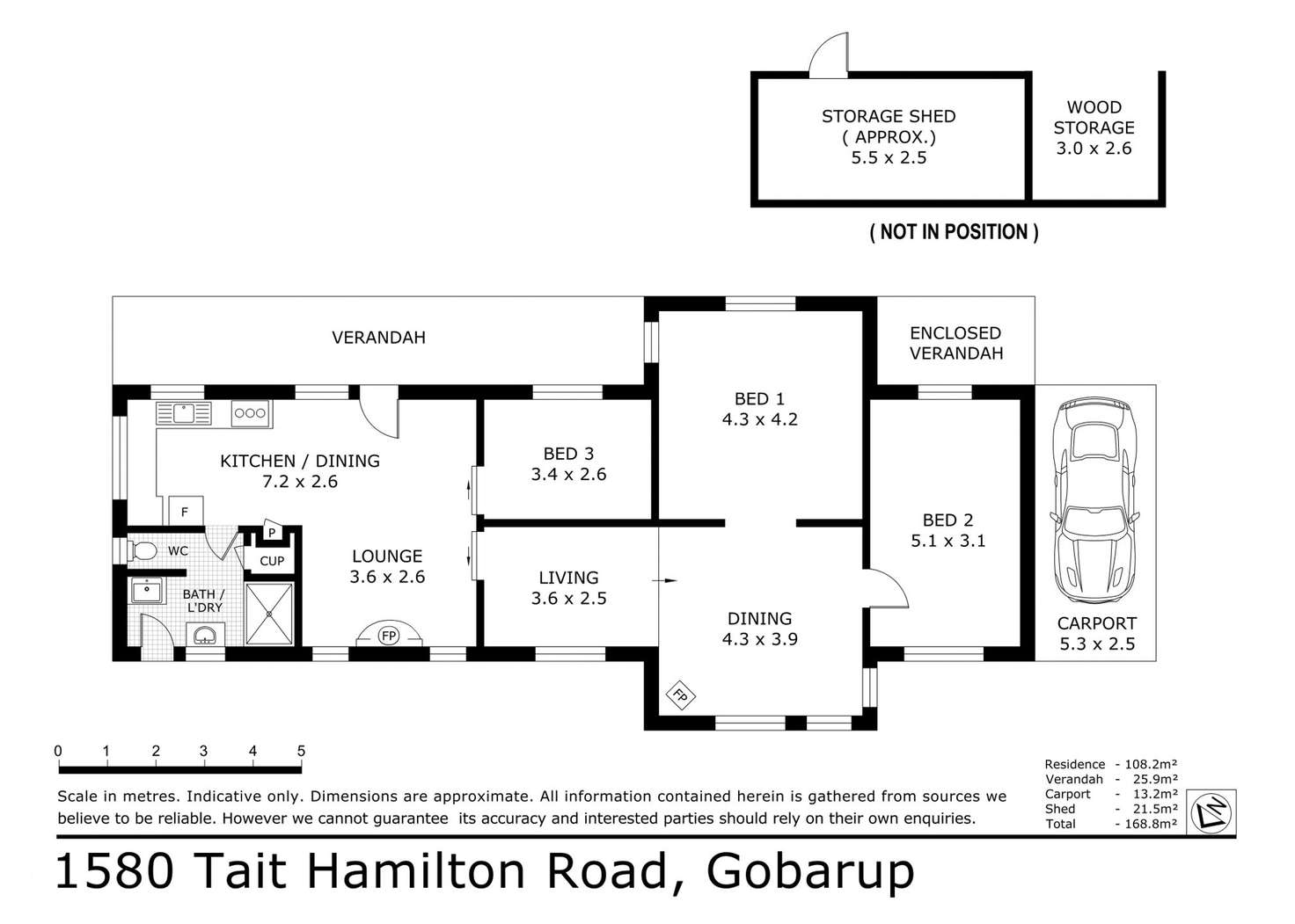 Floorplan of Homely house listing, 1580 Tait Hamilton Road, Gobarup VIC 3559