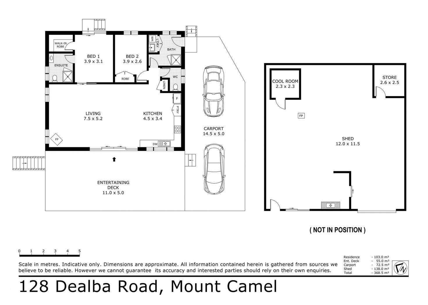 Floorplan of Homely house listing, 128 Dealba Road, Mount Camel VIC 3523
