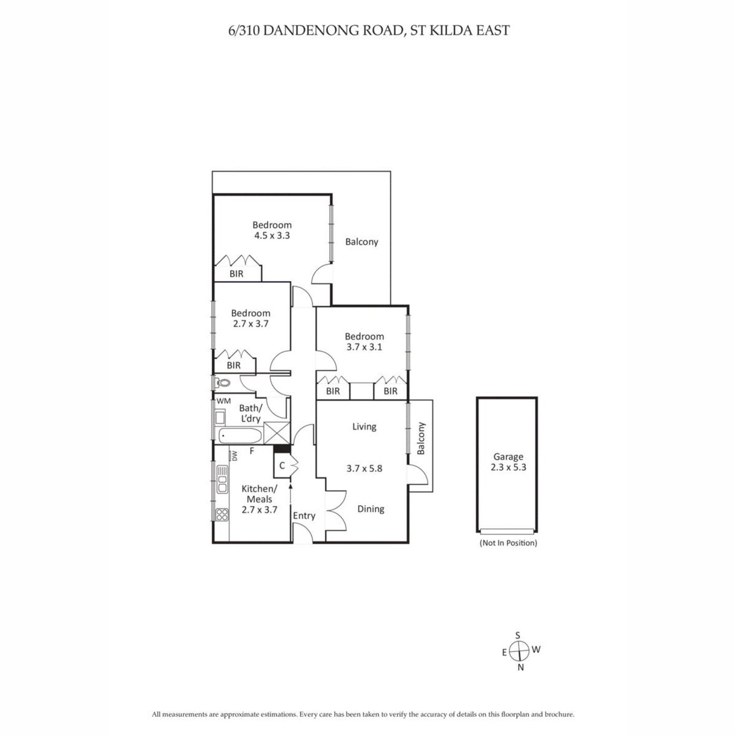 Floorplan of Homely apartment listing, 6/310 Dandenong Road, St Kilda East VIC 3183