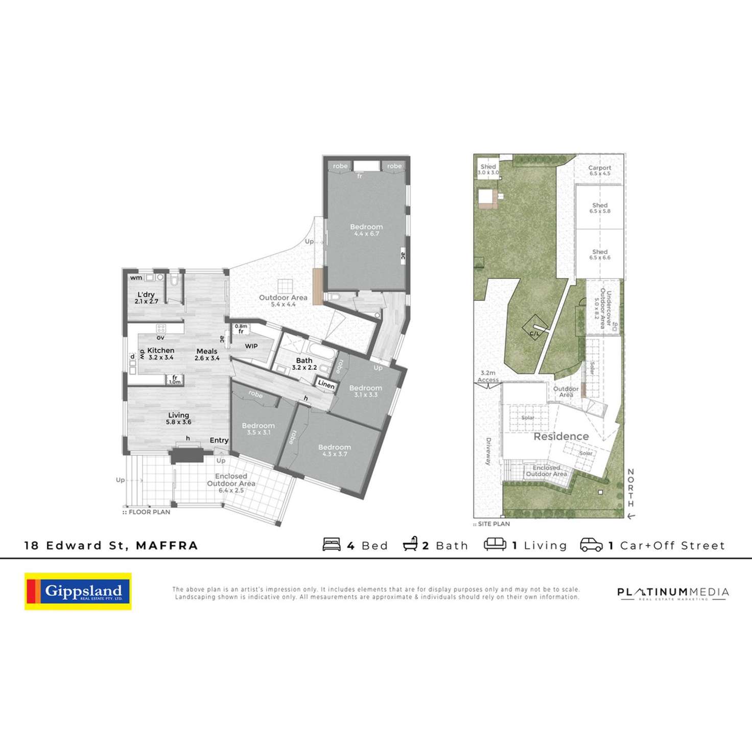 Floorplan of Homely house listing, 18 Edward Street, Maffra VIC 3860