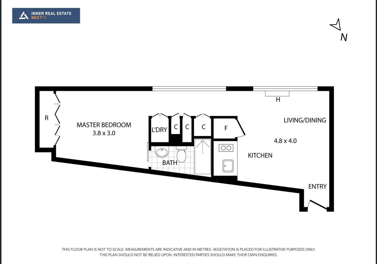 Floorplan of Homely apartment listing, 412/399 Bourke Street, Melbourne VIC 3000