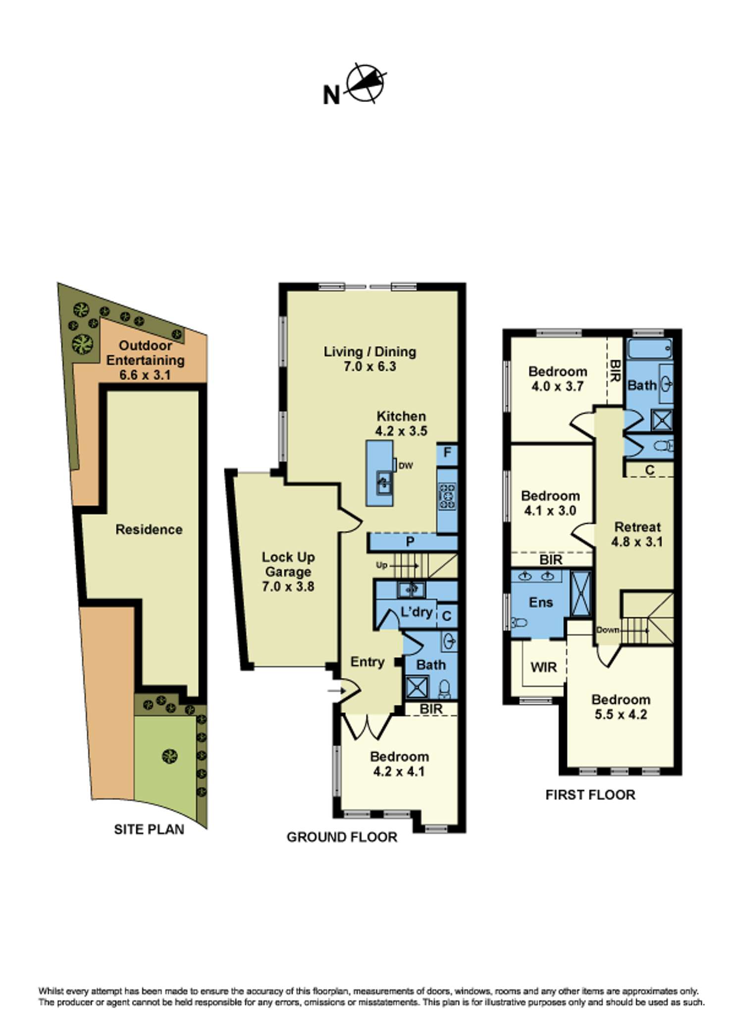 Floorplan of Homely townhouse listing, 16A Fisher Court, Altona VIC 3018