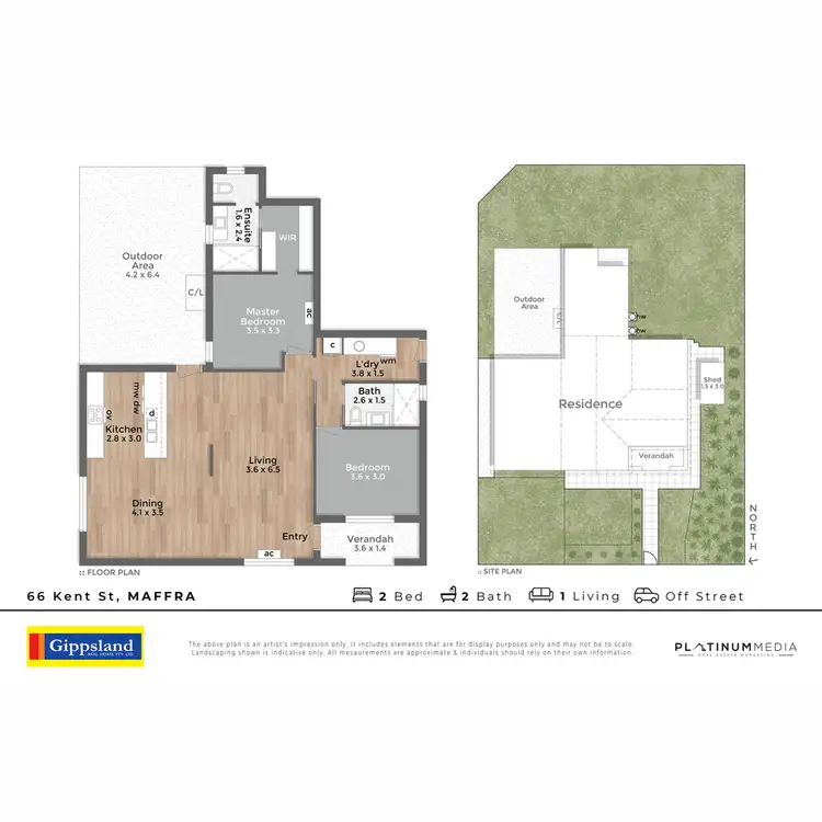 Floorplan of Homely house listing, 66 Kent Street, Maffra VIC 3860