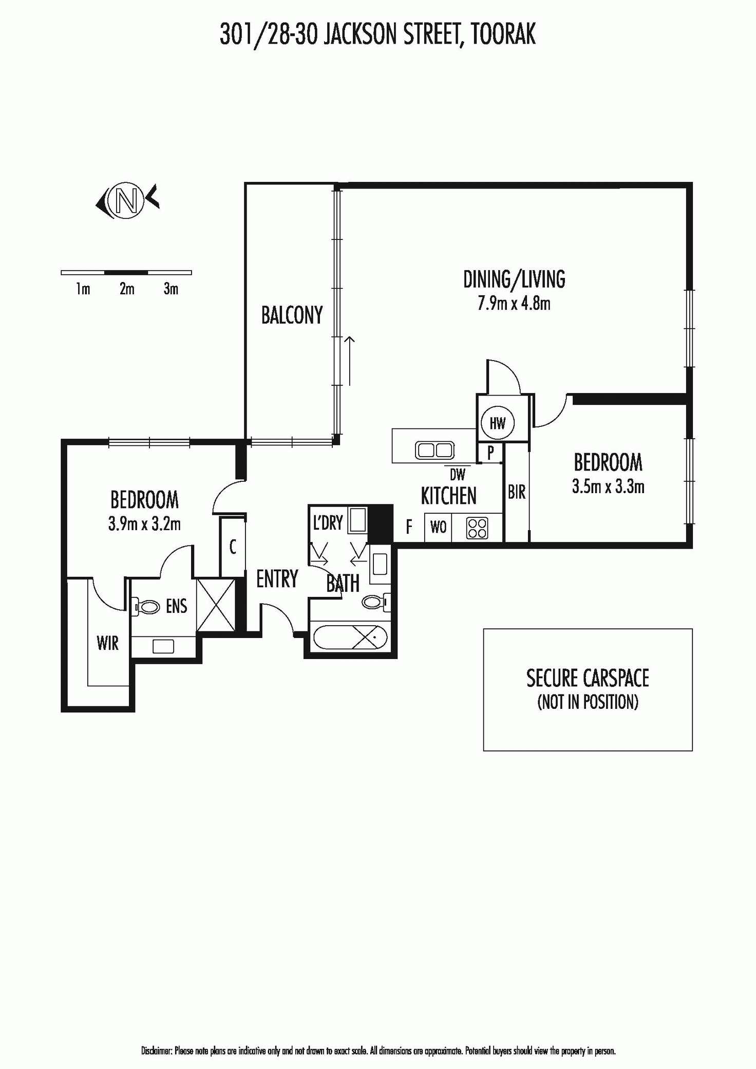 Floorplan of Homely apartment listing, 301/28-30 Jackson Street, Toorak VIC 3142