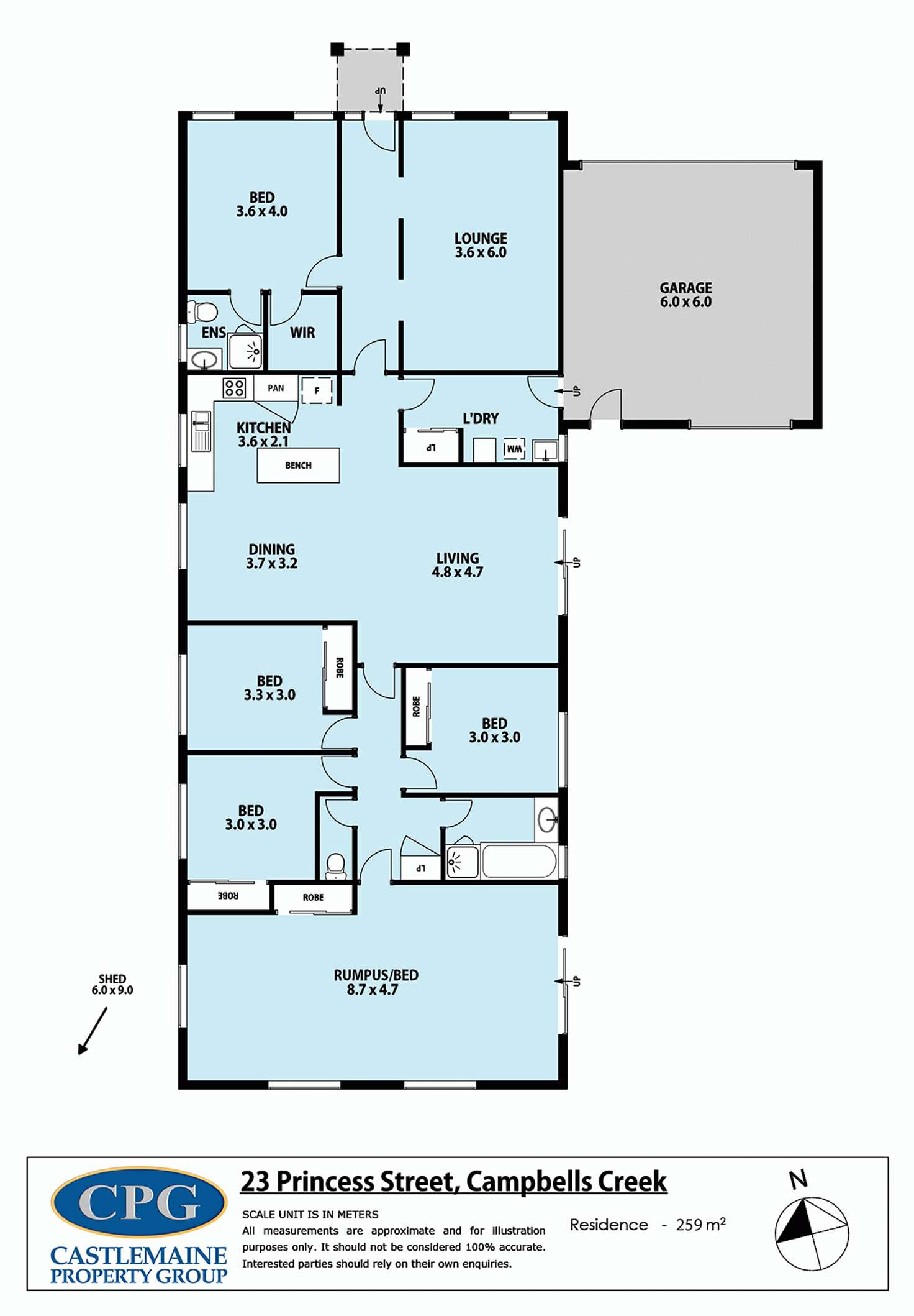 Floorplan of Homely house listing, 23 Princess Street, Campbells Creek VIC 3451