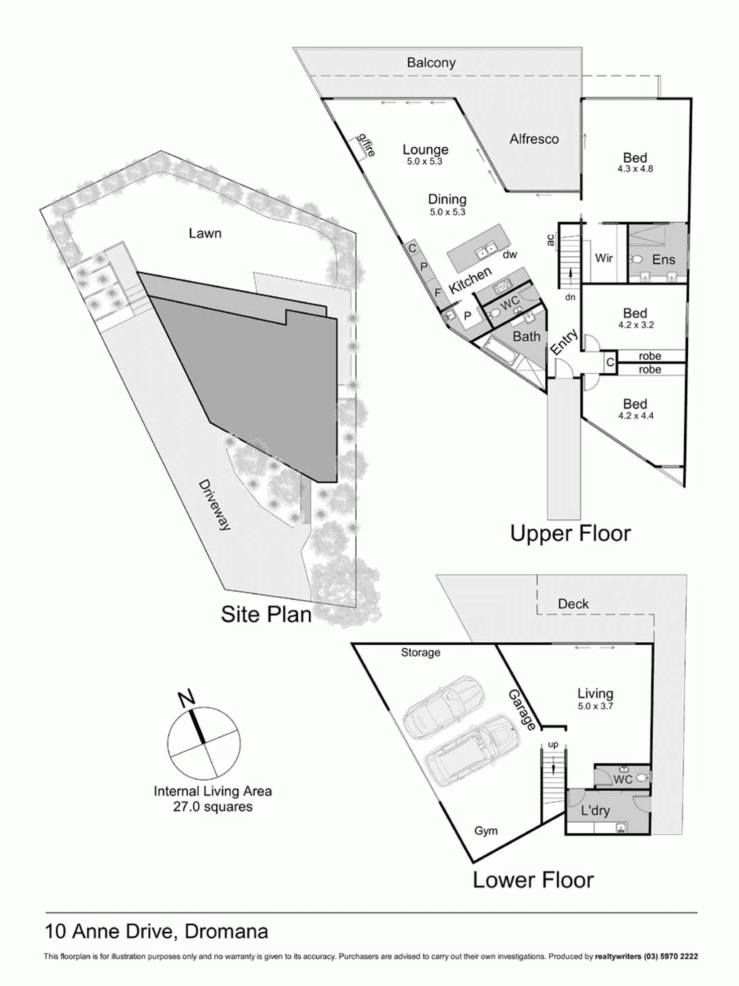 Floorplan of Homely house listing, 10 Anne Drive, Dromana VIC 3936