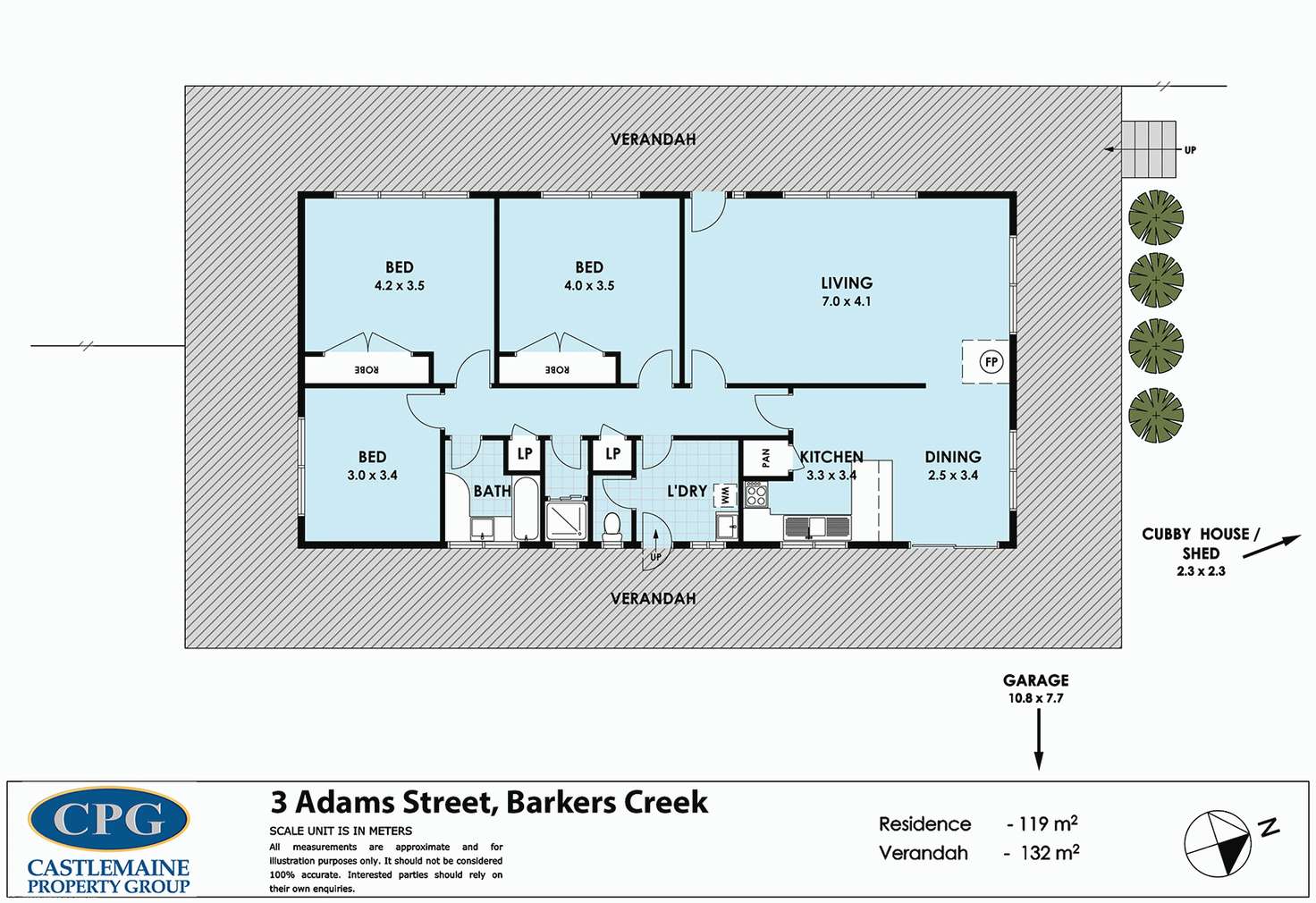 Floorplan of Homely house listing, 3 Adams Road, Barkers Creek VIC 3451