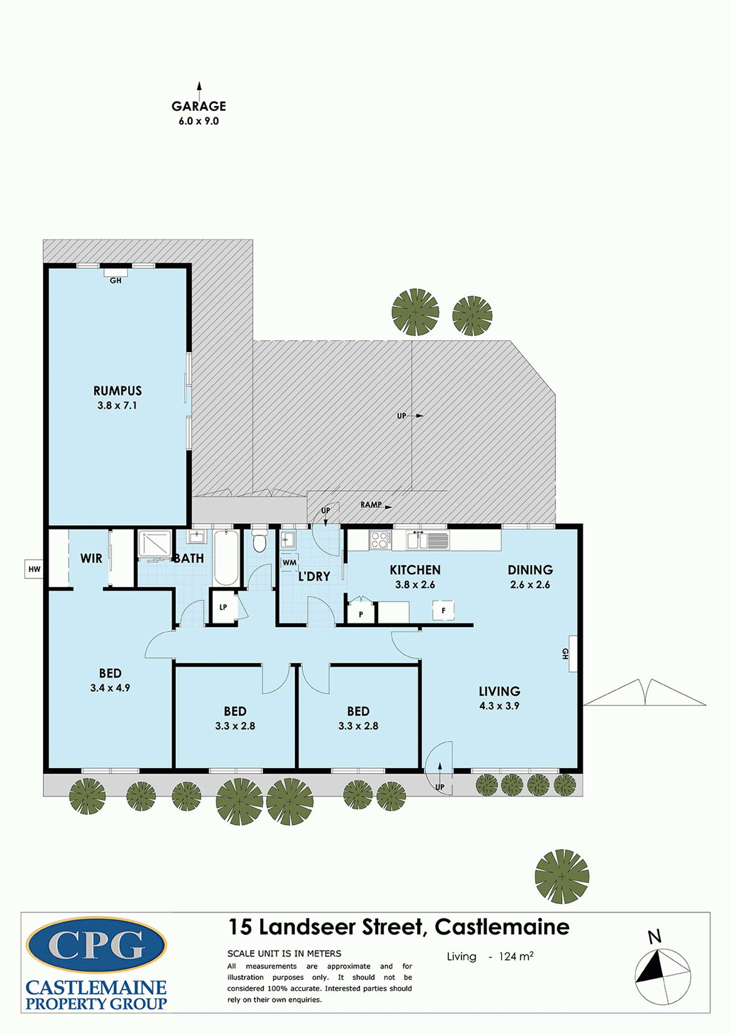 Floorplan of Homely house listing, 15 Landseer Street, Castlemaine VIC 3450