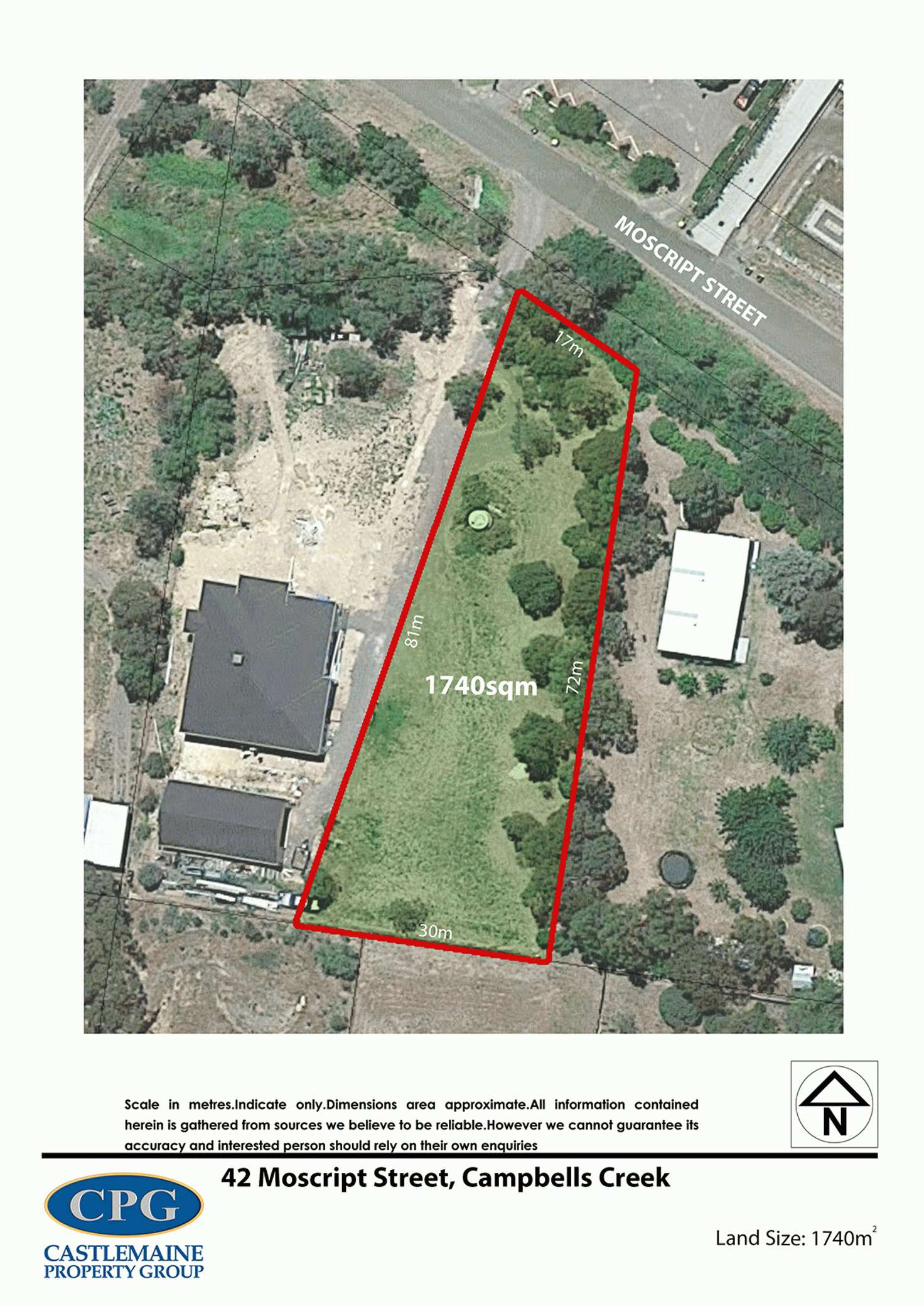 Floorplan of Homely residentialLand listing, 42 Moscript Street, Campbells Creek VIC 3451