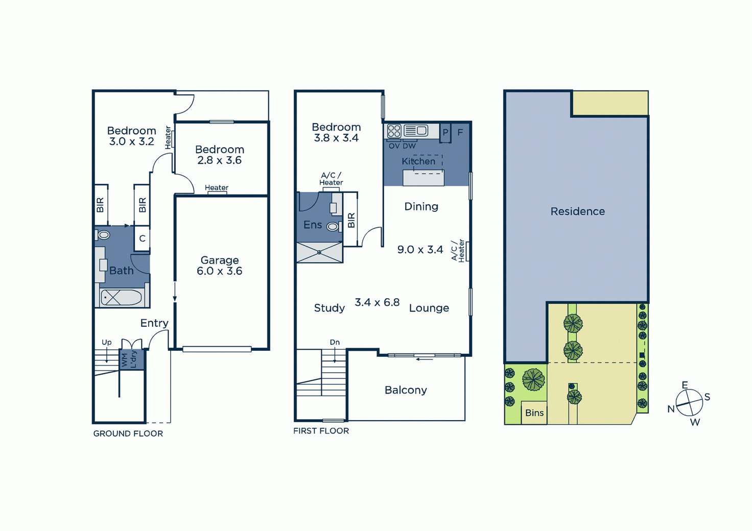 Floorplan of Homely townhouse listing, 26 Ivory Way, Brunswick East VIC 3057