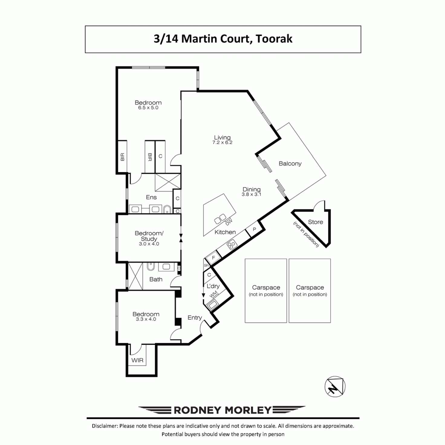 Floorplan of Homely apartment listing, 3/14 Martin Court, Toorak VIC 3142