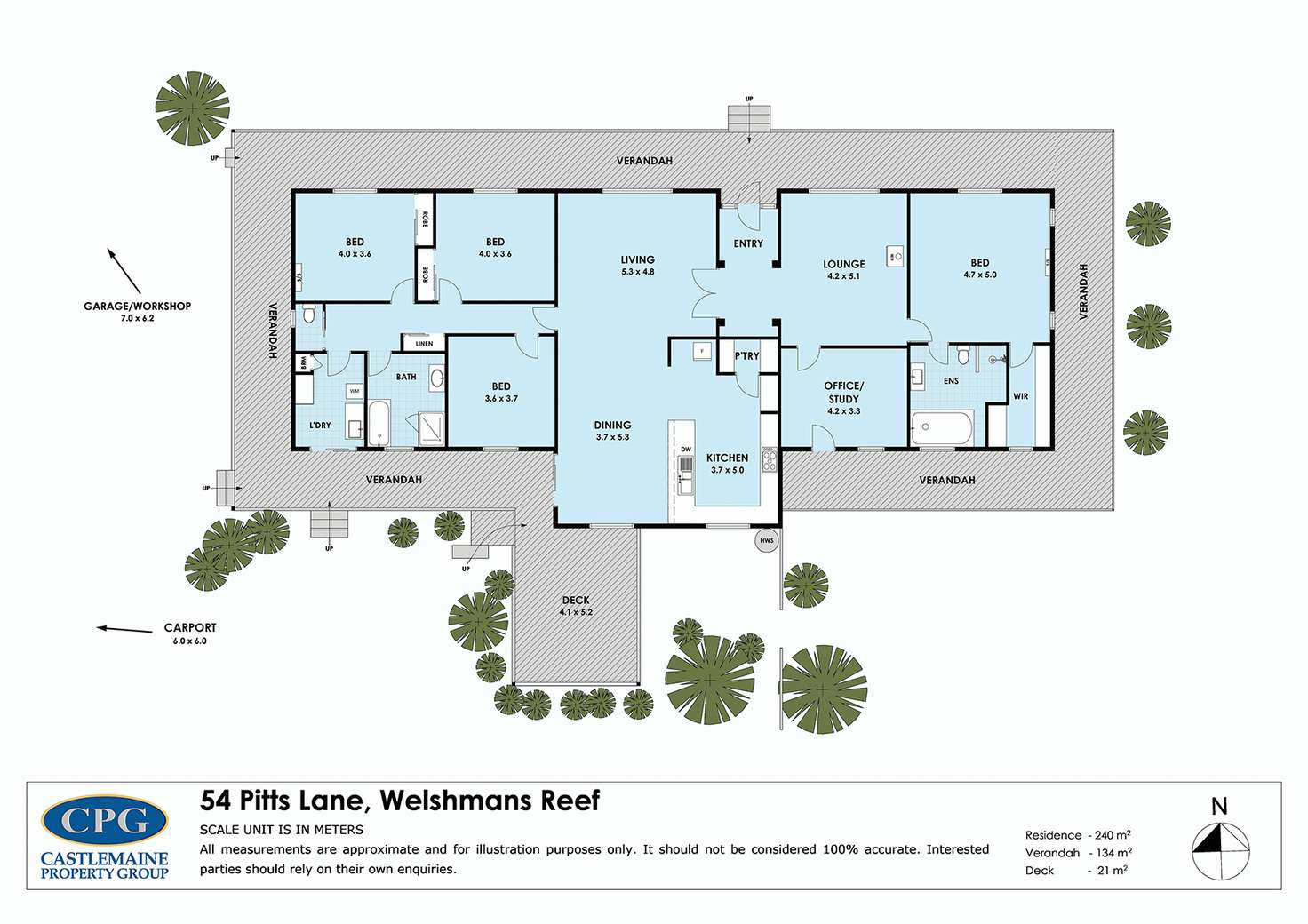 Floorplan of Homely house listing, 54 Pitts Lane, Welshmans Reef VIC 3462