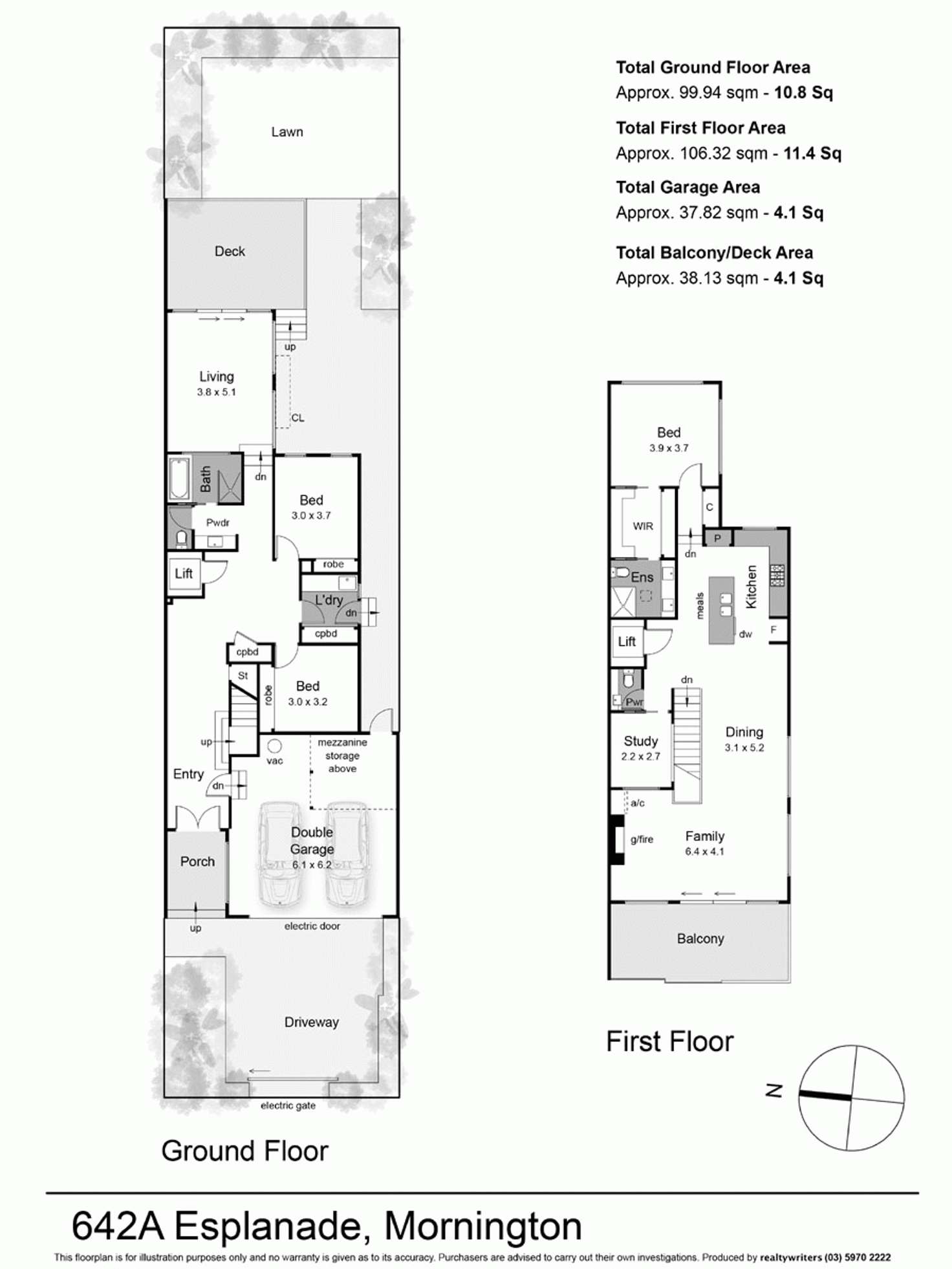 Floorplan of Homely townhouse listing, 642A Esplanade, Mornington VIC 3931