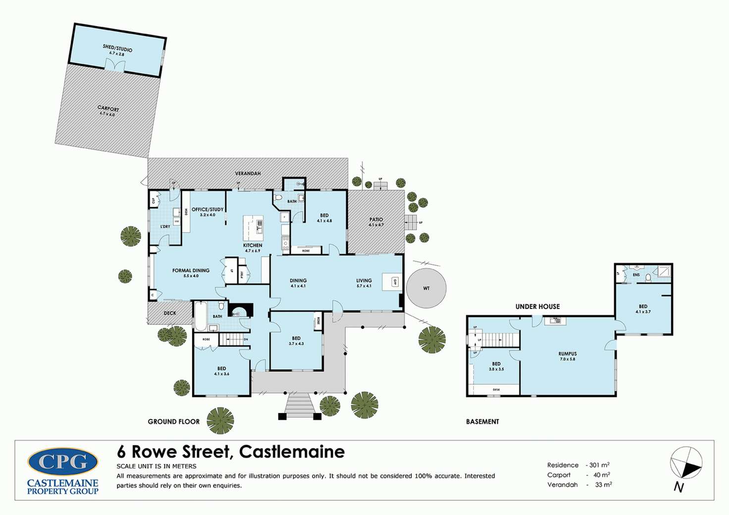 Floorplan of Homely house listing, 6 Rowe Street, Castlemaine VIC 3450