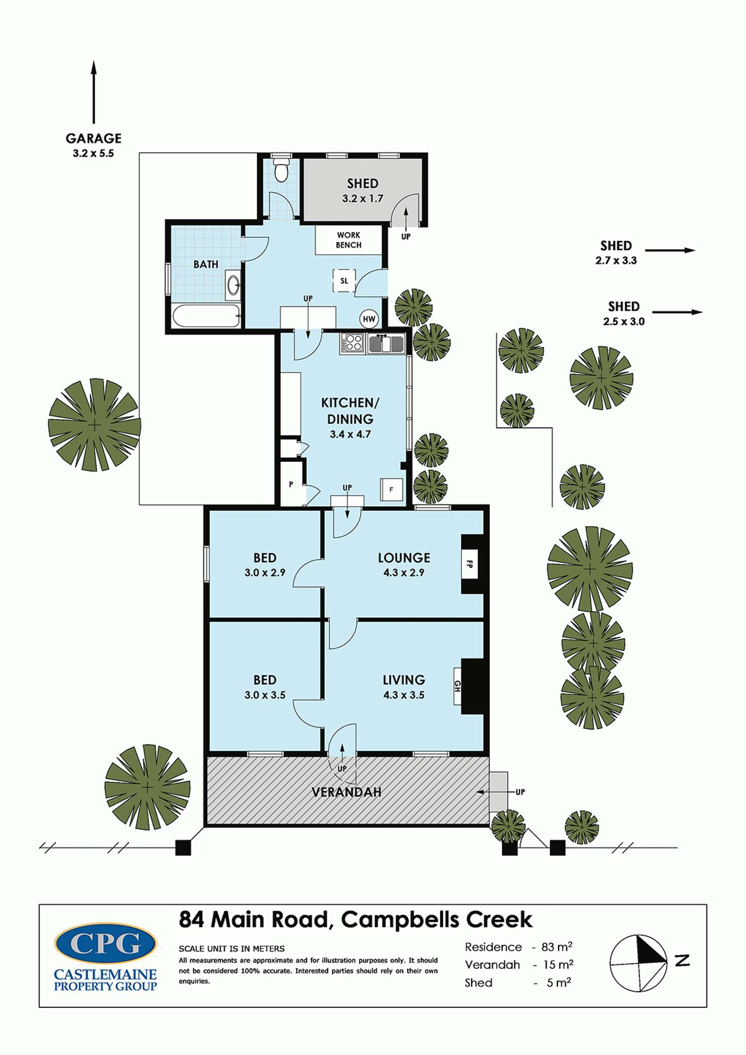 Floorplan of Homely house listing, 84 Main Road, Campbells Creek VIC 3451