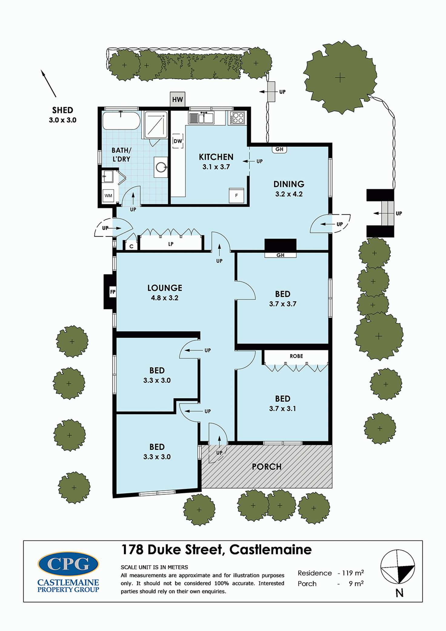 Floorplan of Homely house listing, 178 Duke Street, Castlemaine VIC 3450