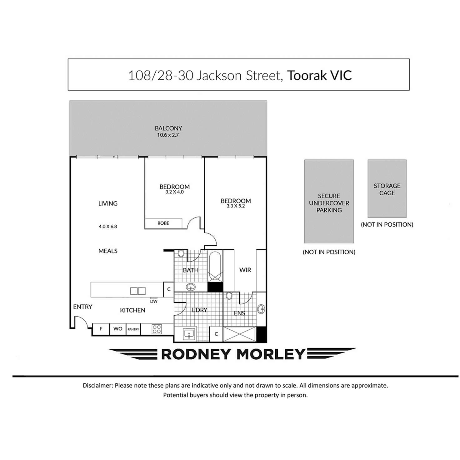 Floorplan of Homely apartment listing, 108/28-30 Jackson Street, Toorak VIC 3142