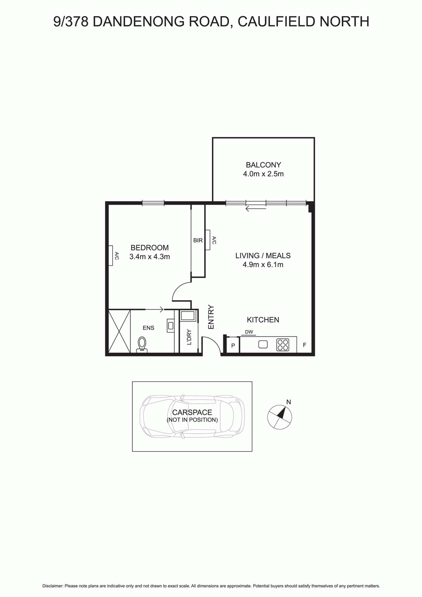 Floorplan of Homely apartment listing, 9/378 Dandenong Road, Caulfield North VIC 3161