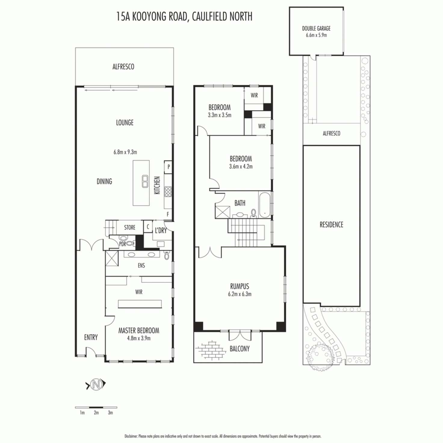 Floorplan of Homely semiDetached listing, 15A Kooyong Road, Caulfield North VIC 3161