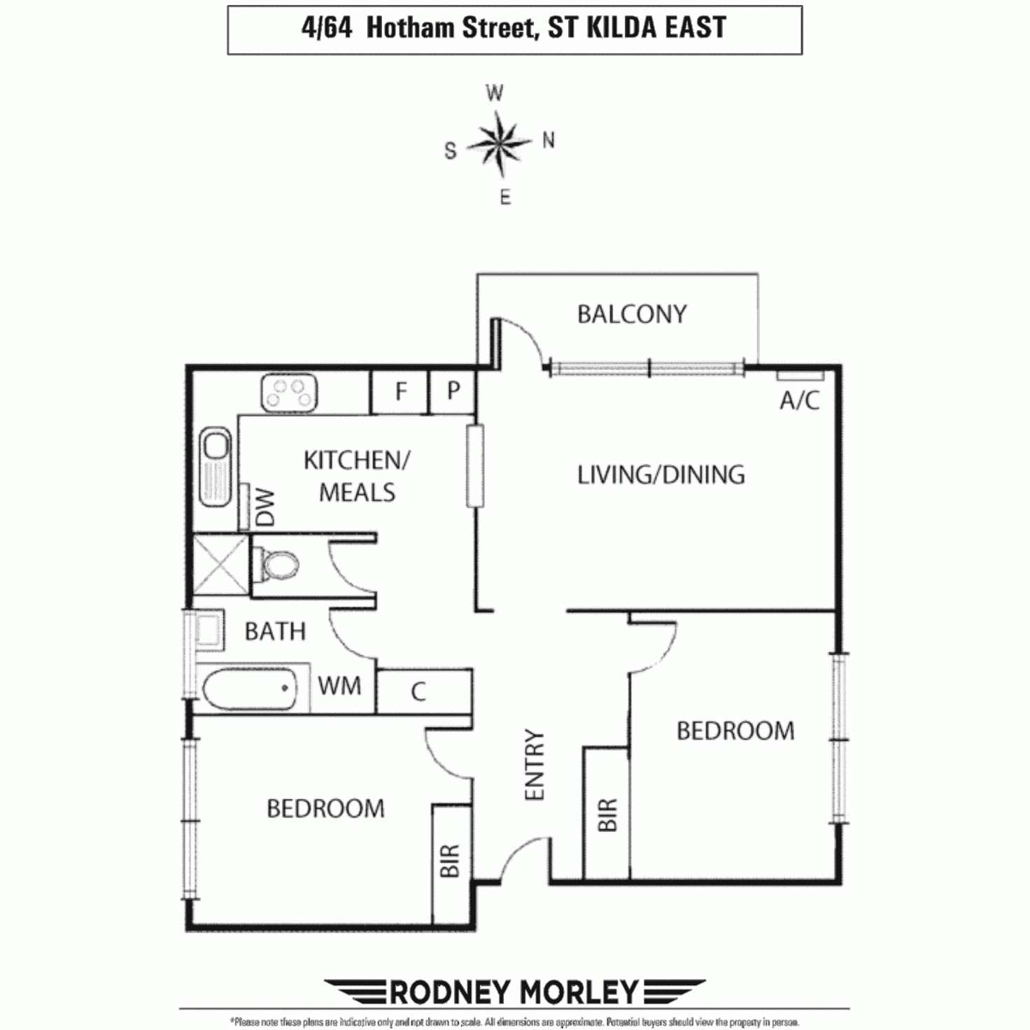 Floorplan of Homely apartment listing, 4/64 Hotham Street, St Kilda East VIC 3183