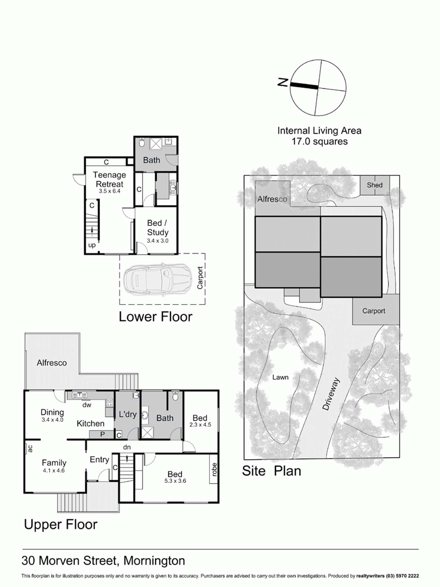 Floorplan of Homely house listing, 30 Morven Street, Mornington VIC 3931