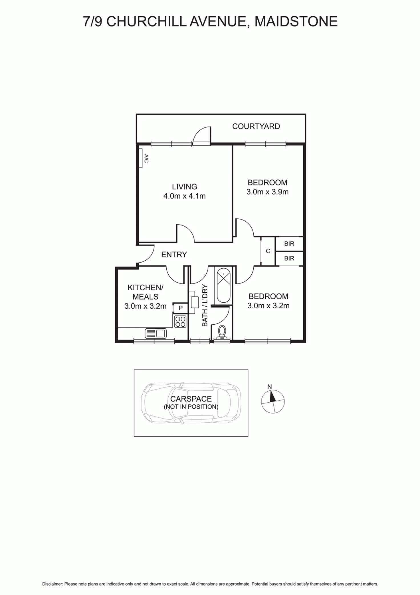 Floorplan of Homely apartment listing, 7/9 Churchill Avenue, Maidstone VIC 3012