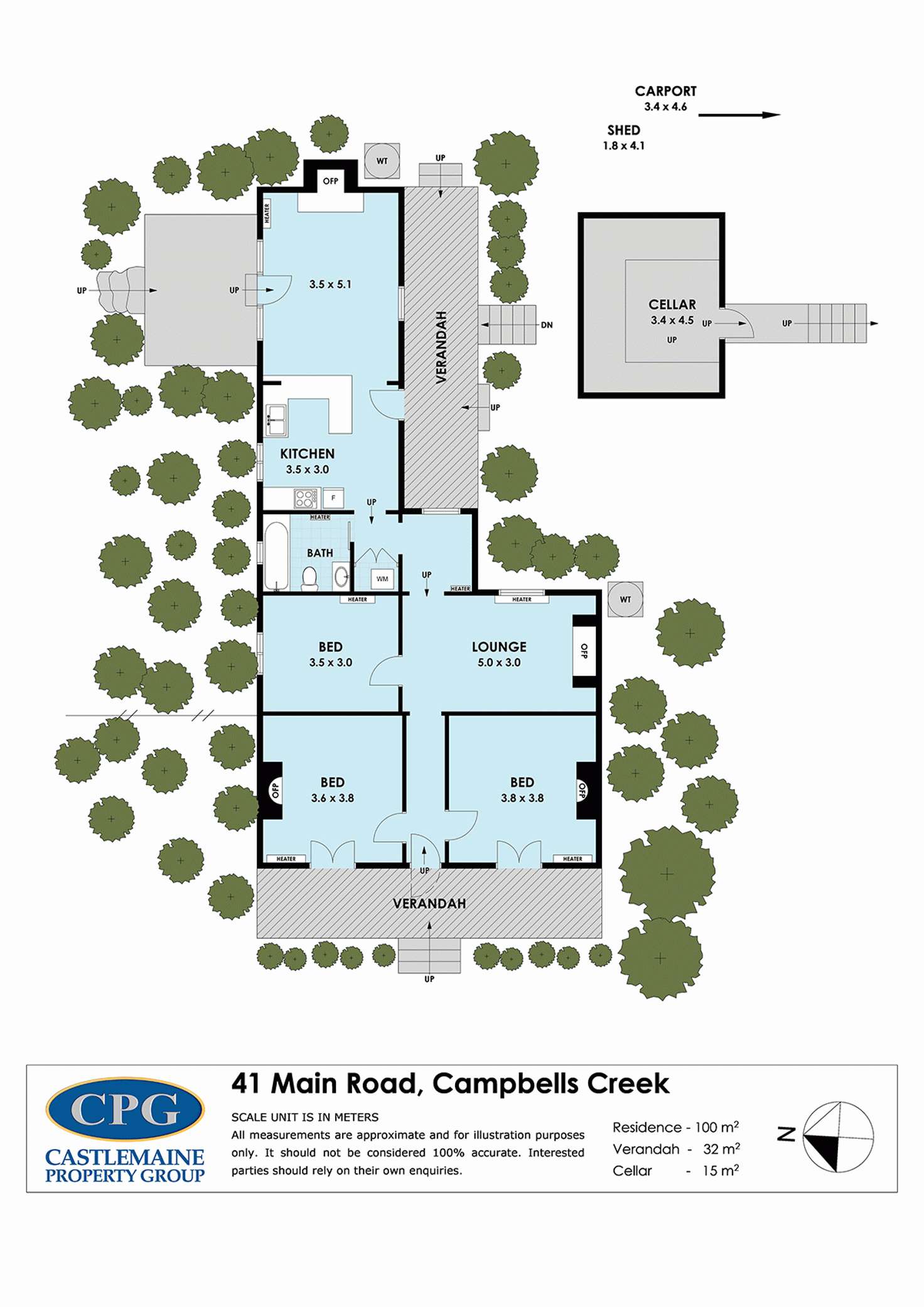 Floorplan of Homely house listing, 41 Main Road, Campbells Creek VIC 3451