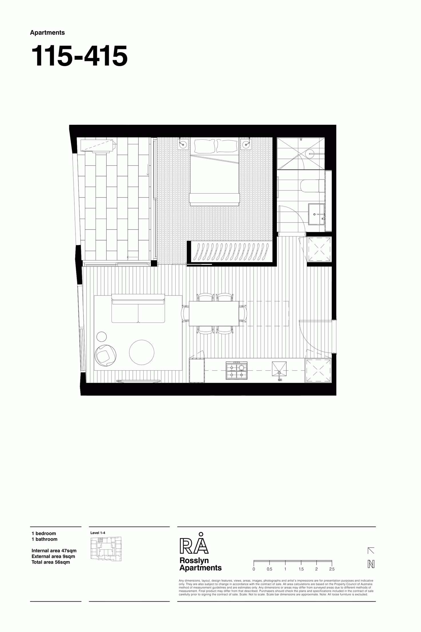 Floorplan of Homely apartment listing, 215/133 Rosslyn Street, West Melbourne VIC 3003