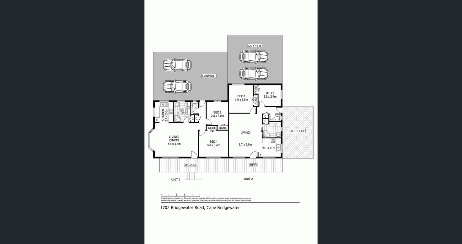 Floorplan of Homely semiDetached listing, 1702 BRIDGEWATER Road, Cape Bridgewater VIC 3305