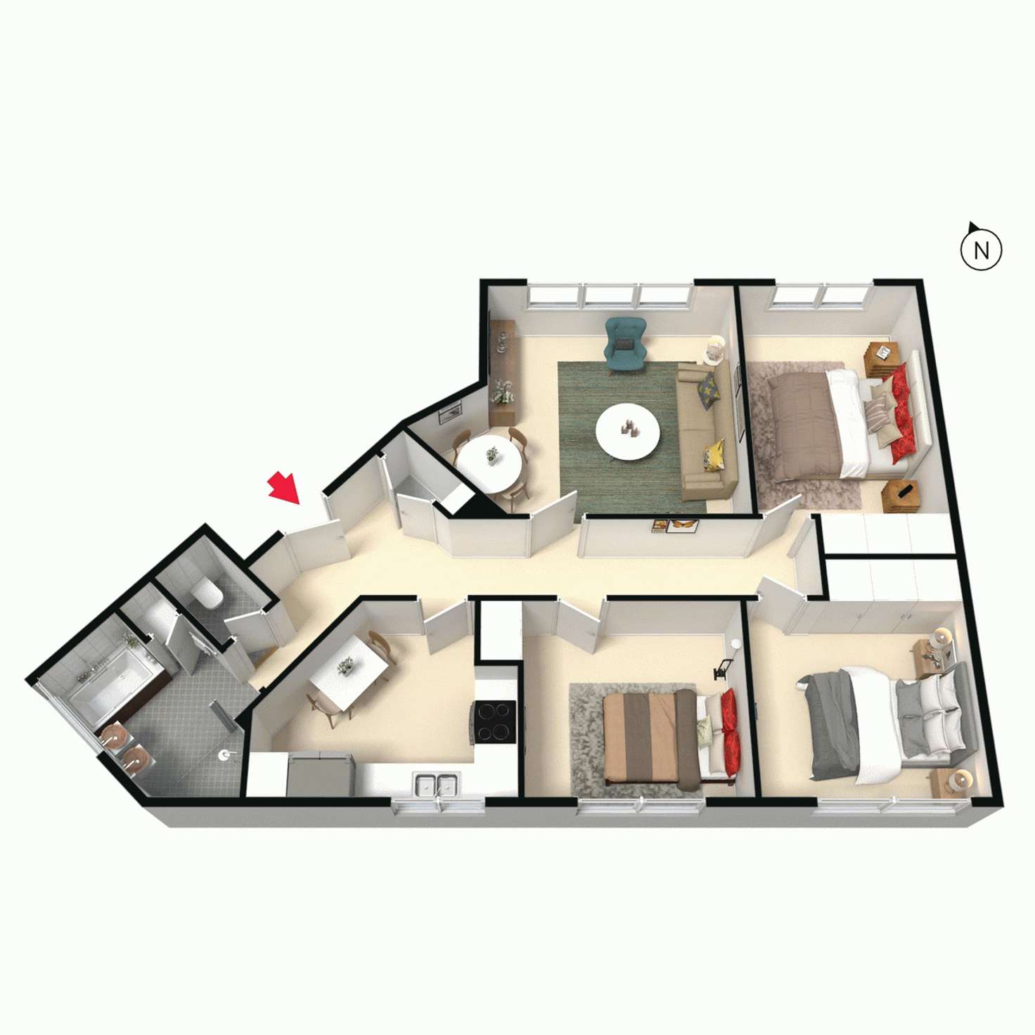 Floorplan of Homely unit listing, 6/637 Orrong Road, Toorak VIC 3142