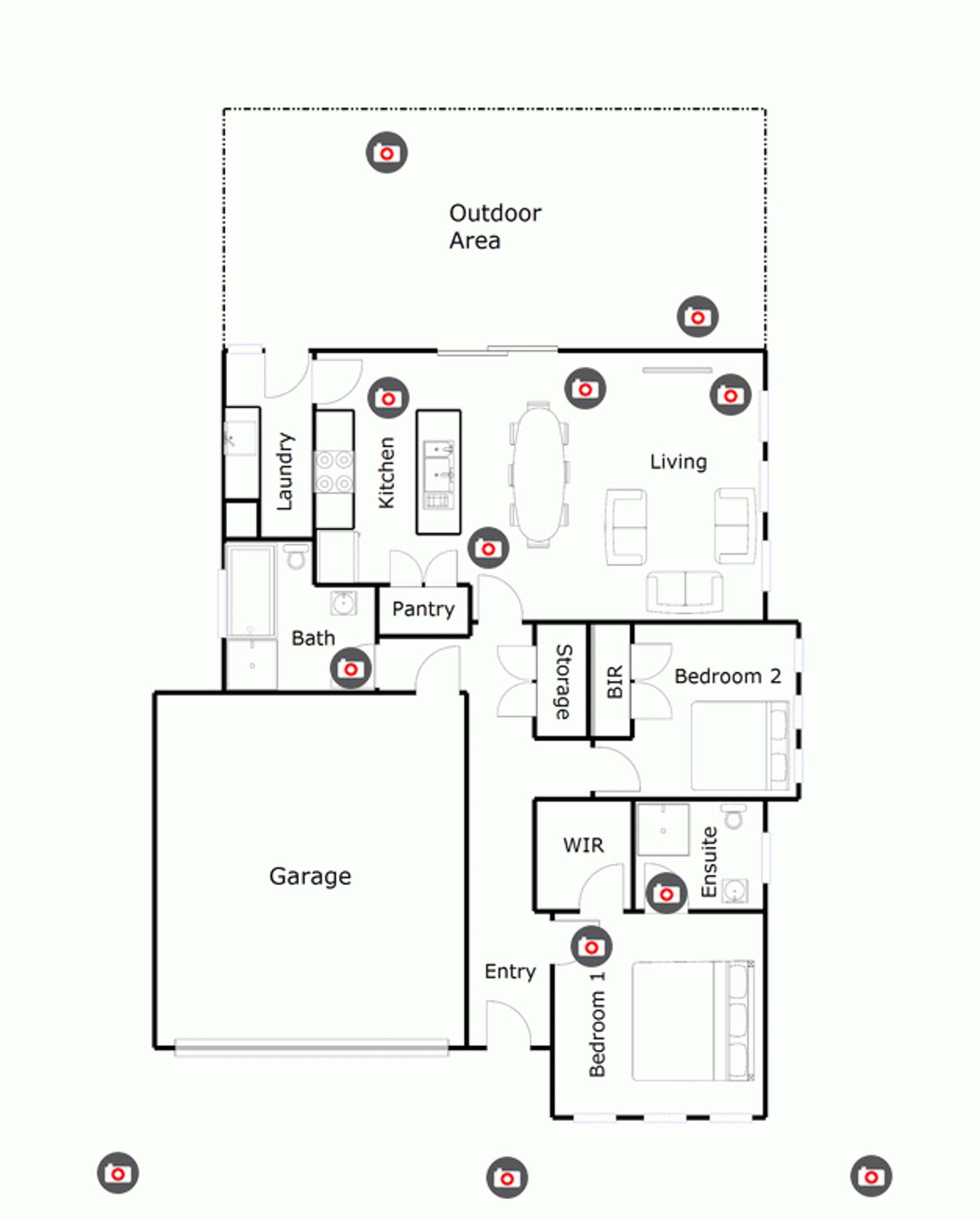Floorplan of Homely townhouse listing, 1/316 Joseph Street, Canadian VIC 3350