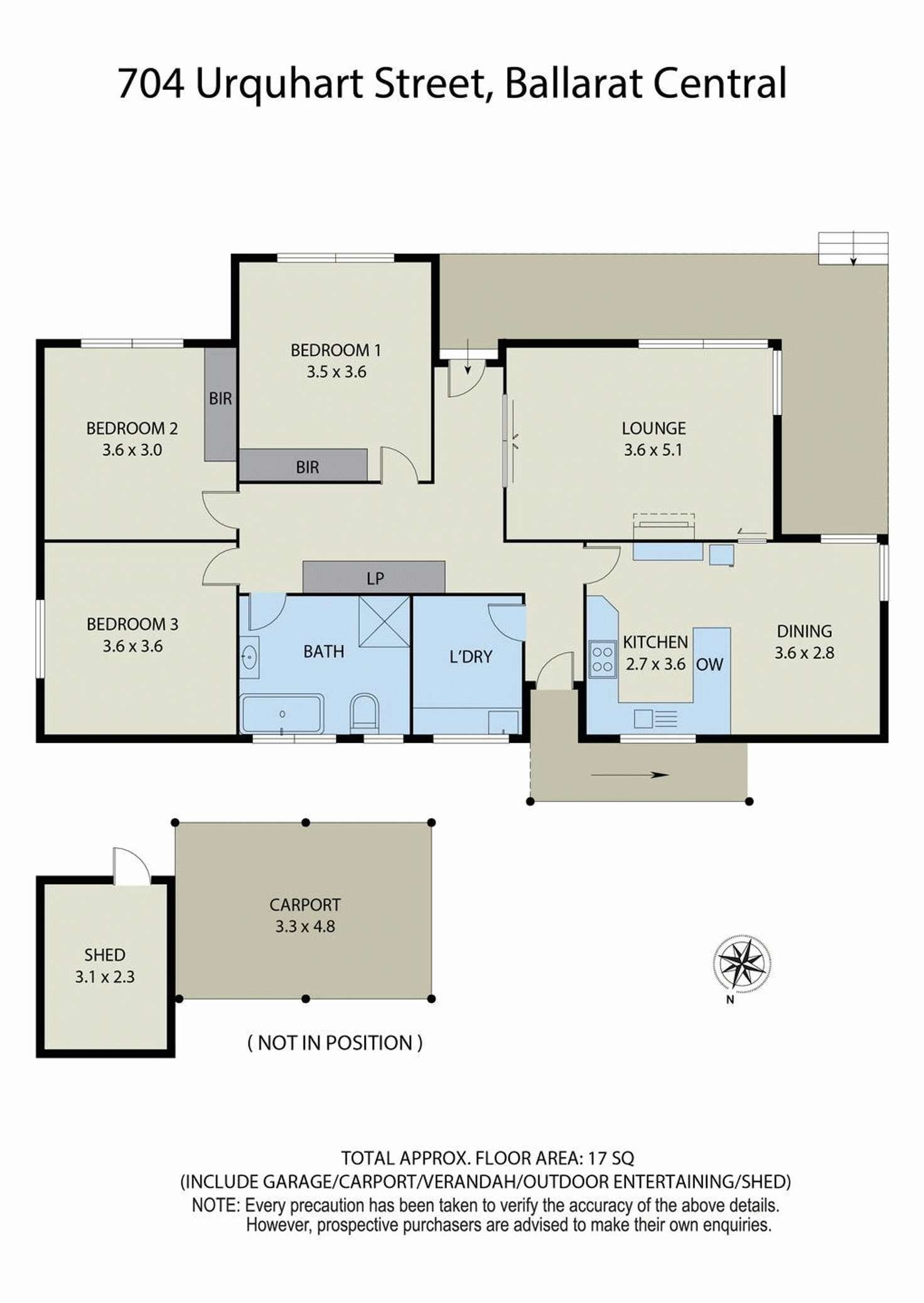 Floorplan of Homely house listing, 704 Urquhart Street, Ballarat Central VIC 3350
