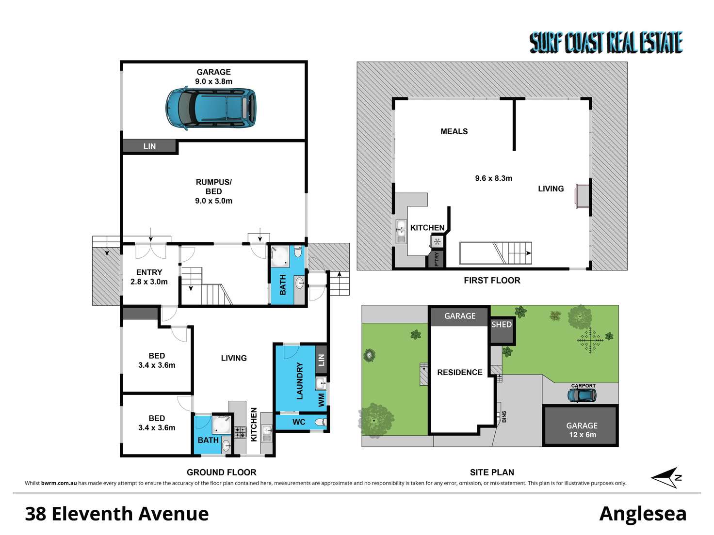 Floorplan of Homely house listing, 38 ELEVENTH Avenue, Anglesea VIC 3230