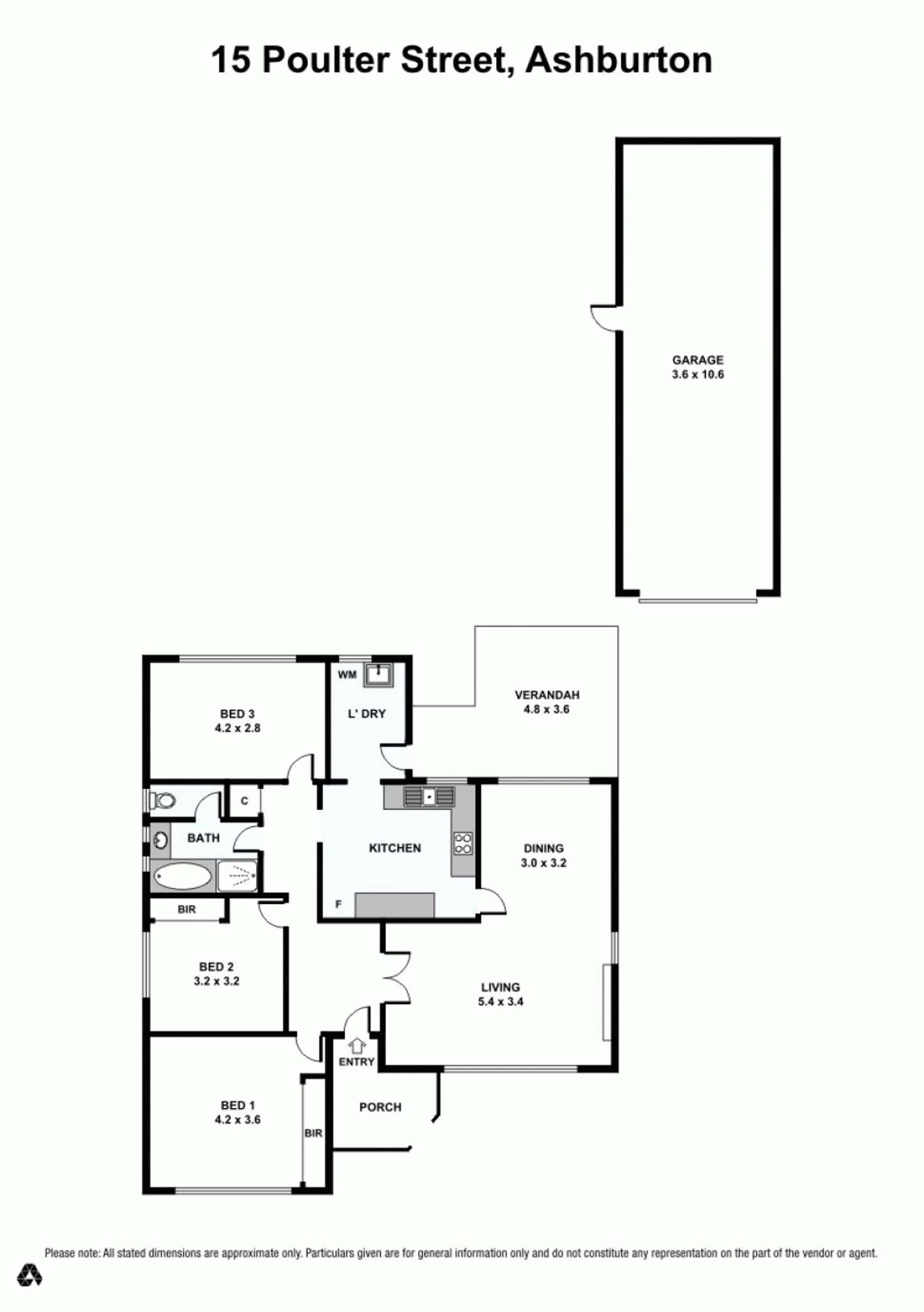 Floorplan of Homely house listing, 15 Poulter Street, Ashburton VIC 3147