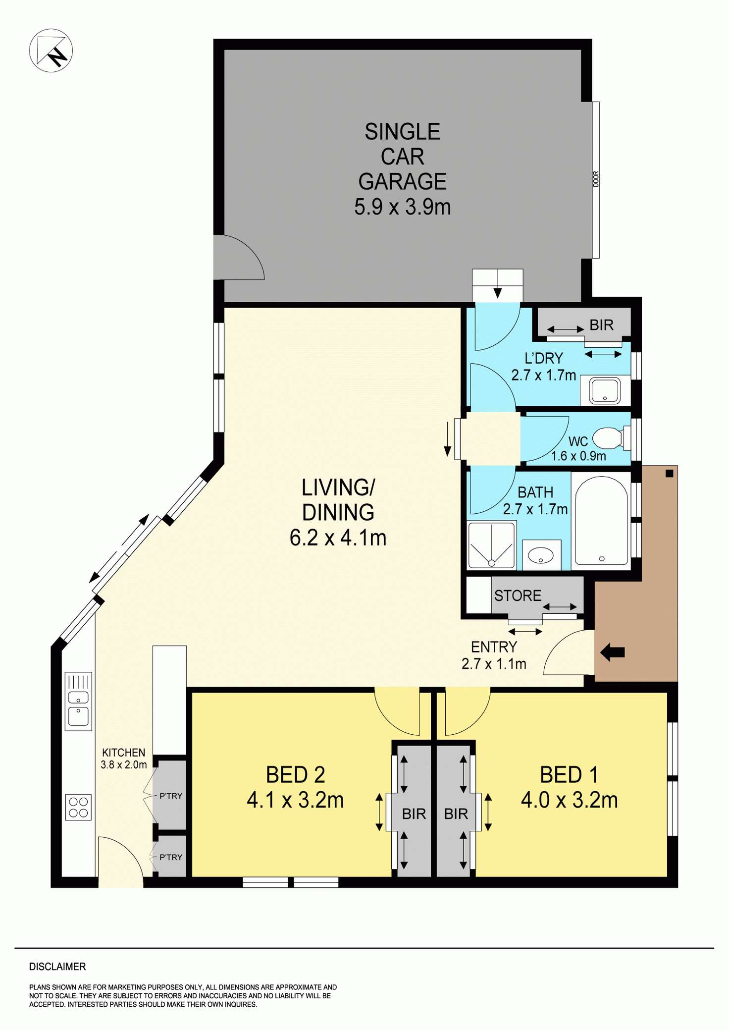 Floorplan of Homely townhouse listing, 1/1171A Geelong Road, Mount Clear VIC 3350