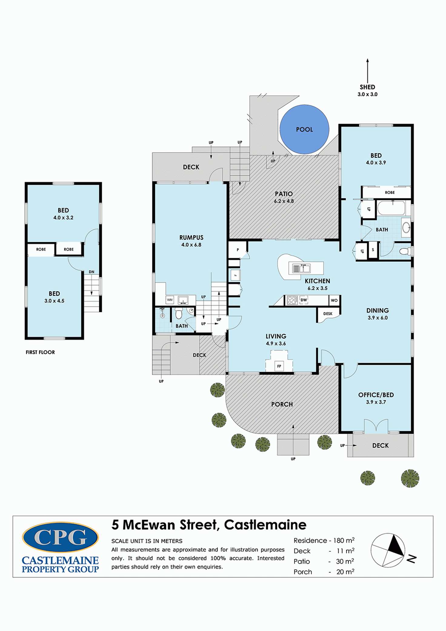 Floorplan of Homely house listing, 5 McEwan Street, Castlemaine VIC 3450