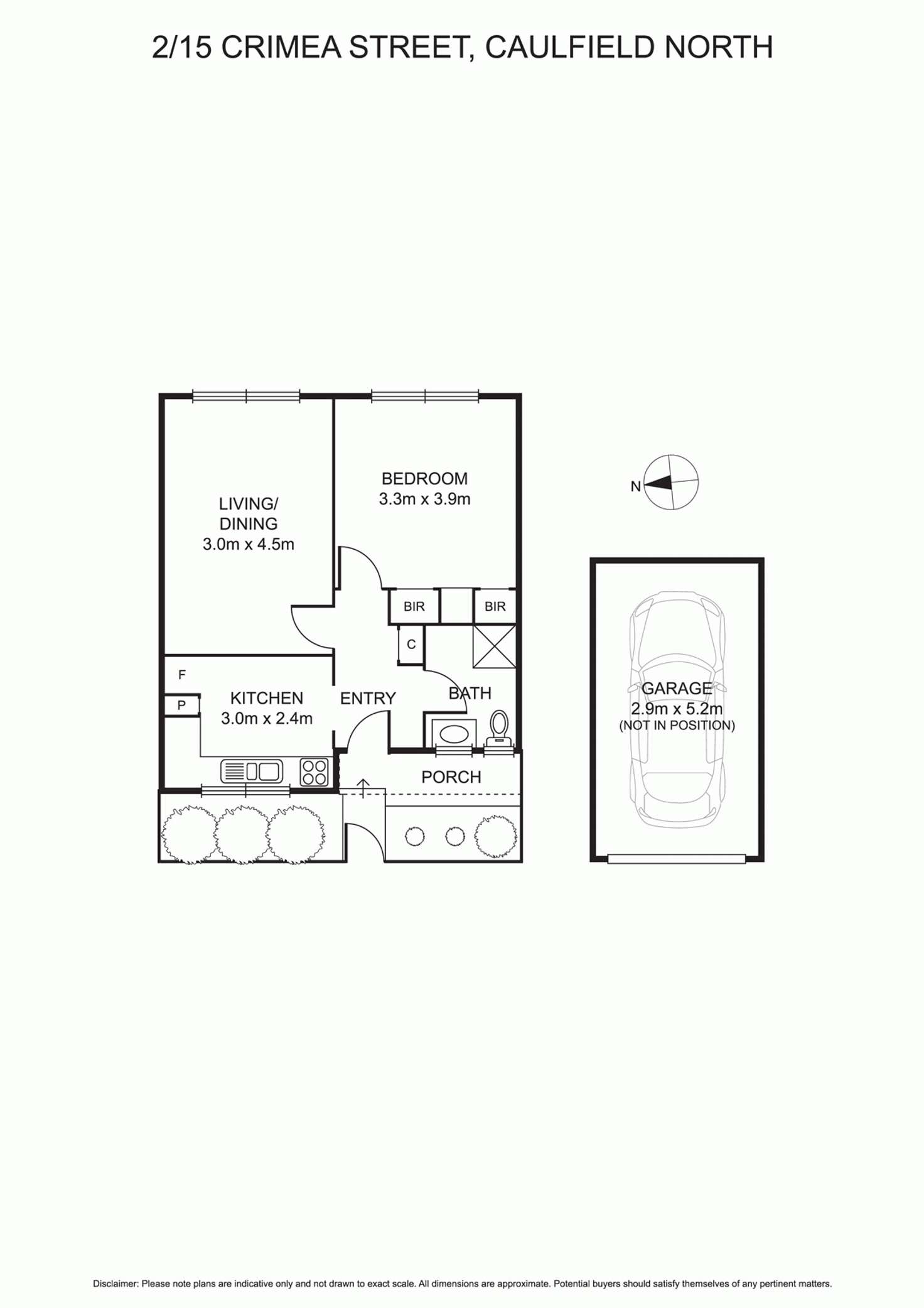 Floorplan of Homely apartment listing, 2/15 Crimea Street, Caulfield North VIC 3161