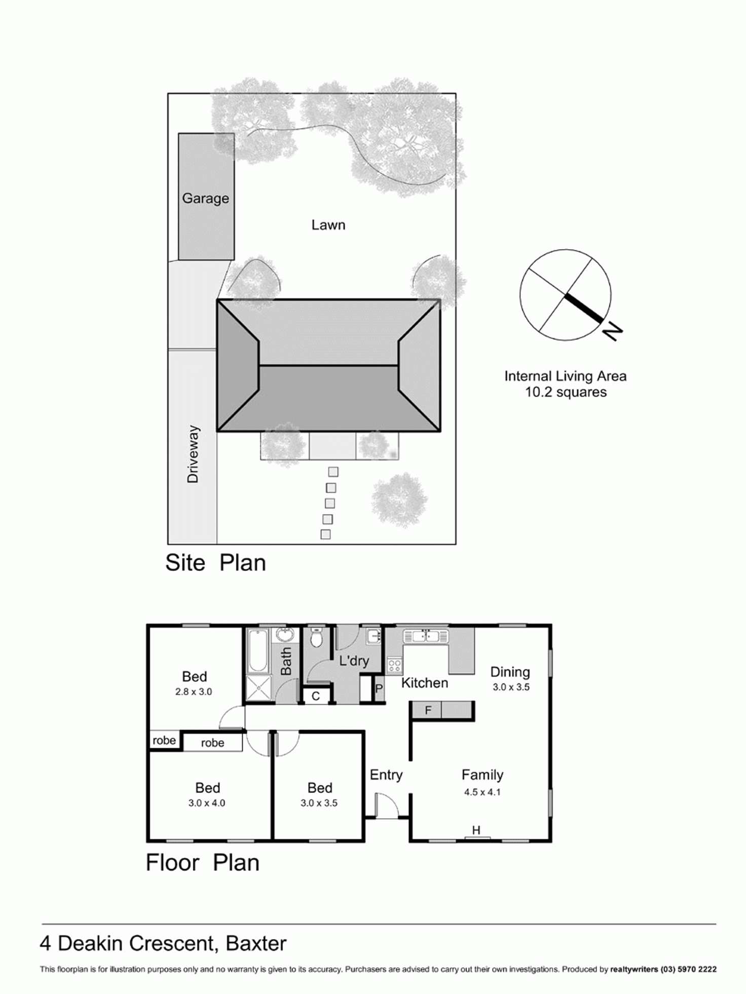 Floorplan of Homely house listing, 4 Deakin Crescent, Baxter VIC 3911