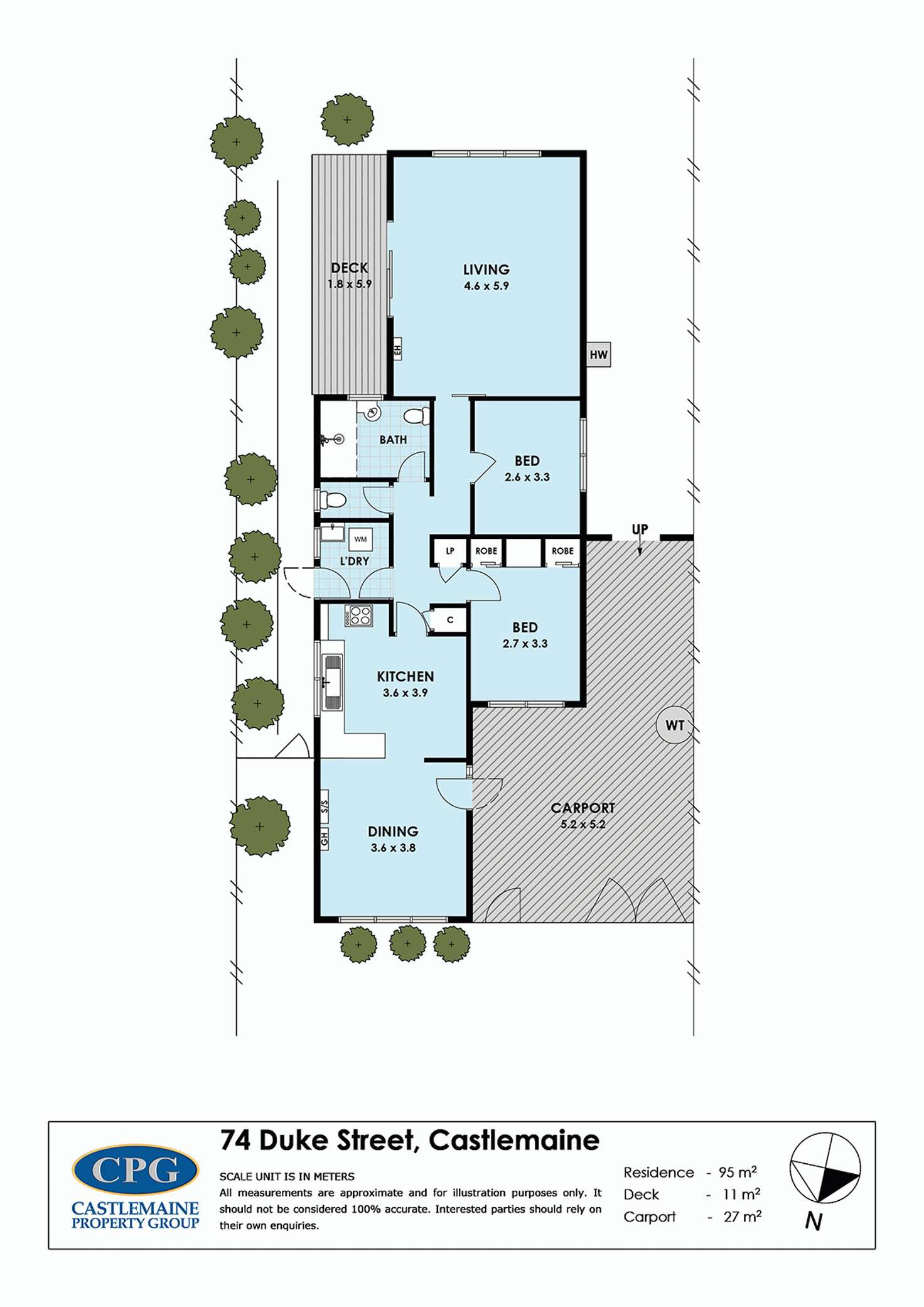 Floorplan of Homely house listing, 74 Duke Street, Castlemaine VIC 3450