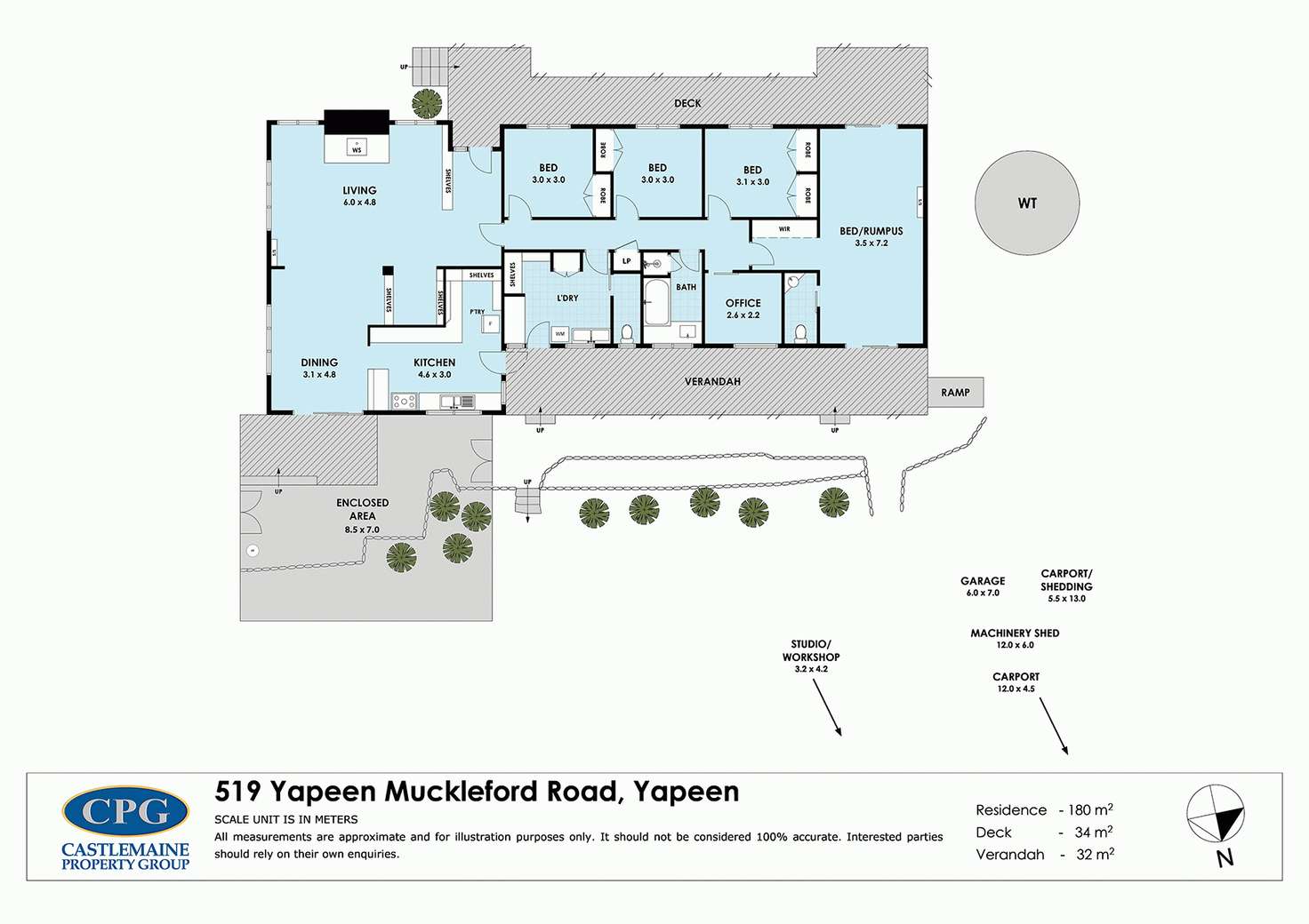 Floorplan of Homely house listing, 519 Muckleford-Yapeen Road, Yapeen VIC 3451