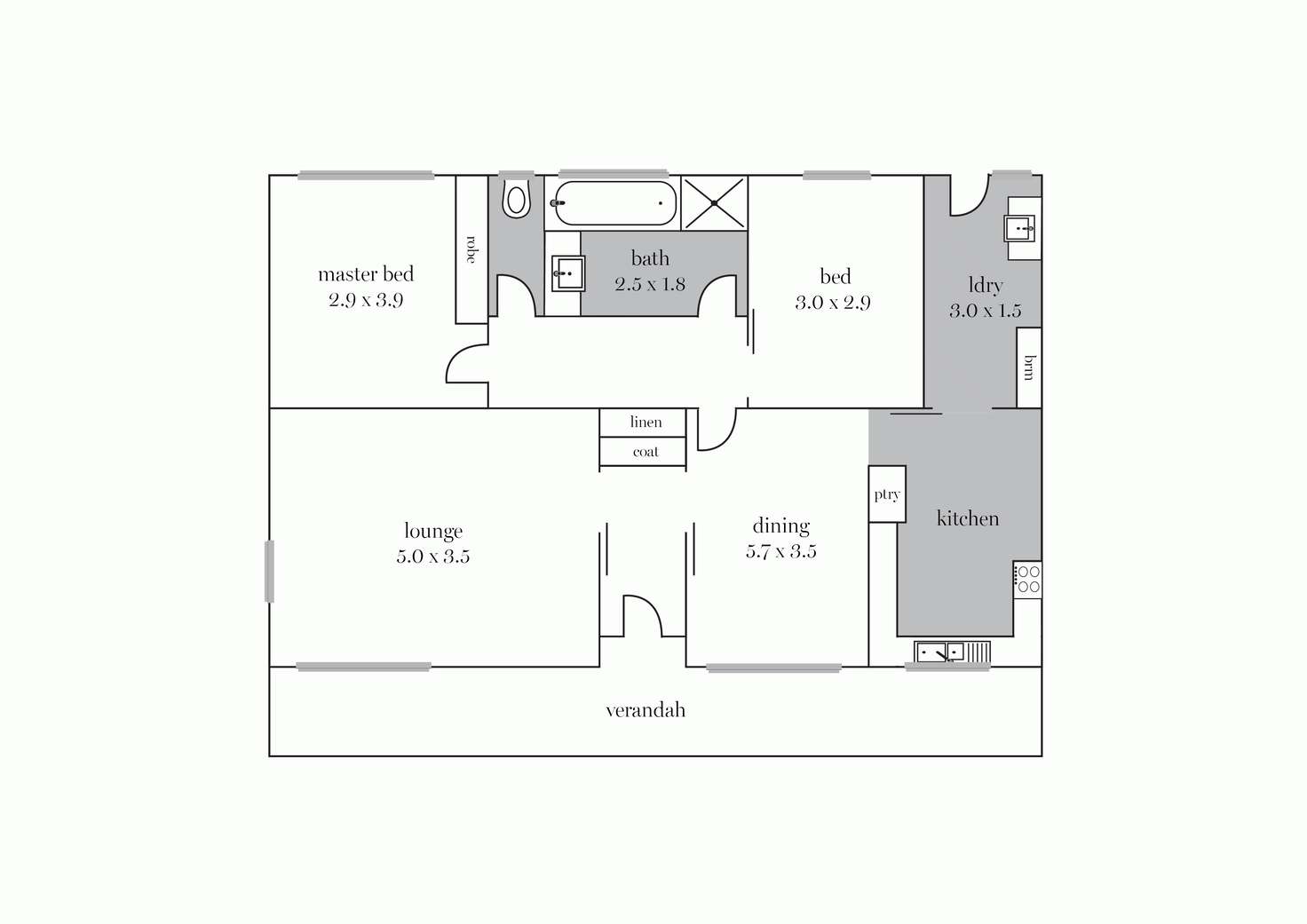 Floorplan of Homely unit listing, 21/326 Walker Street, Ballarat North VIC 3350