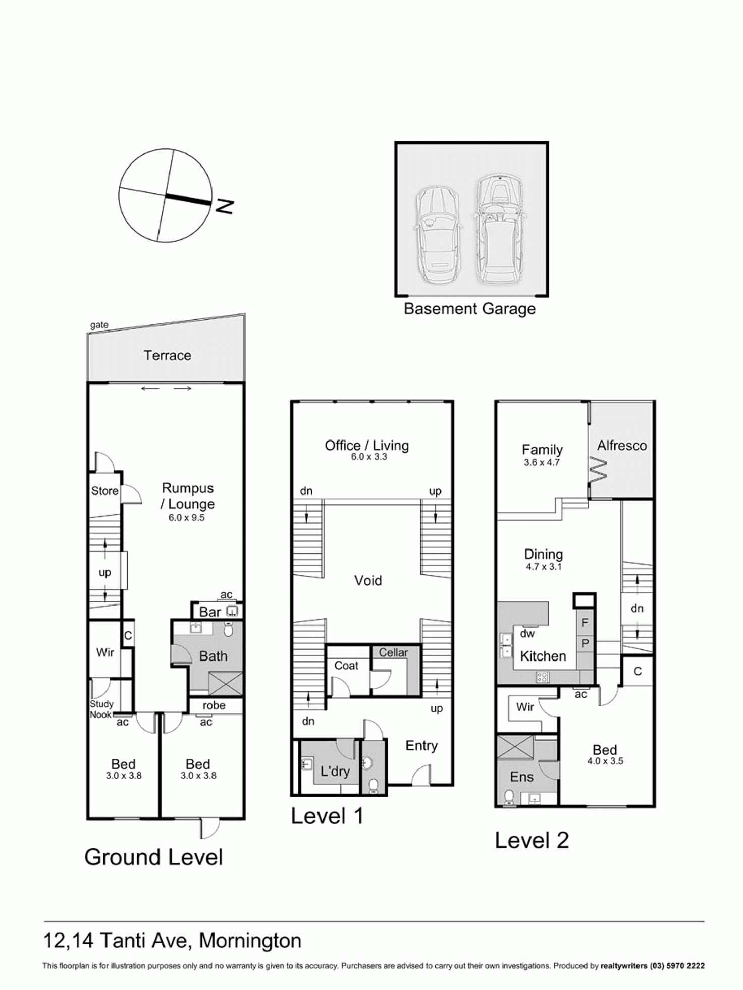 Floorplan of Homely unit listing, 12/14 Tanti Avenue, Mornington VIC 3931