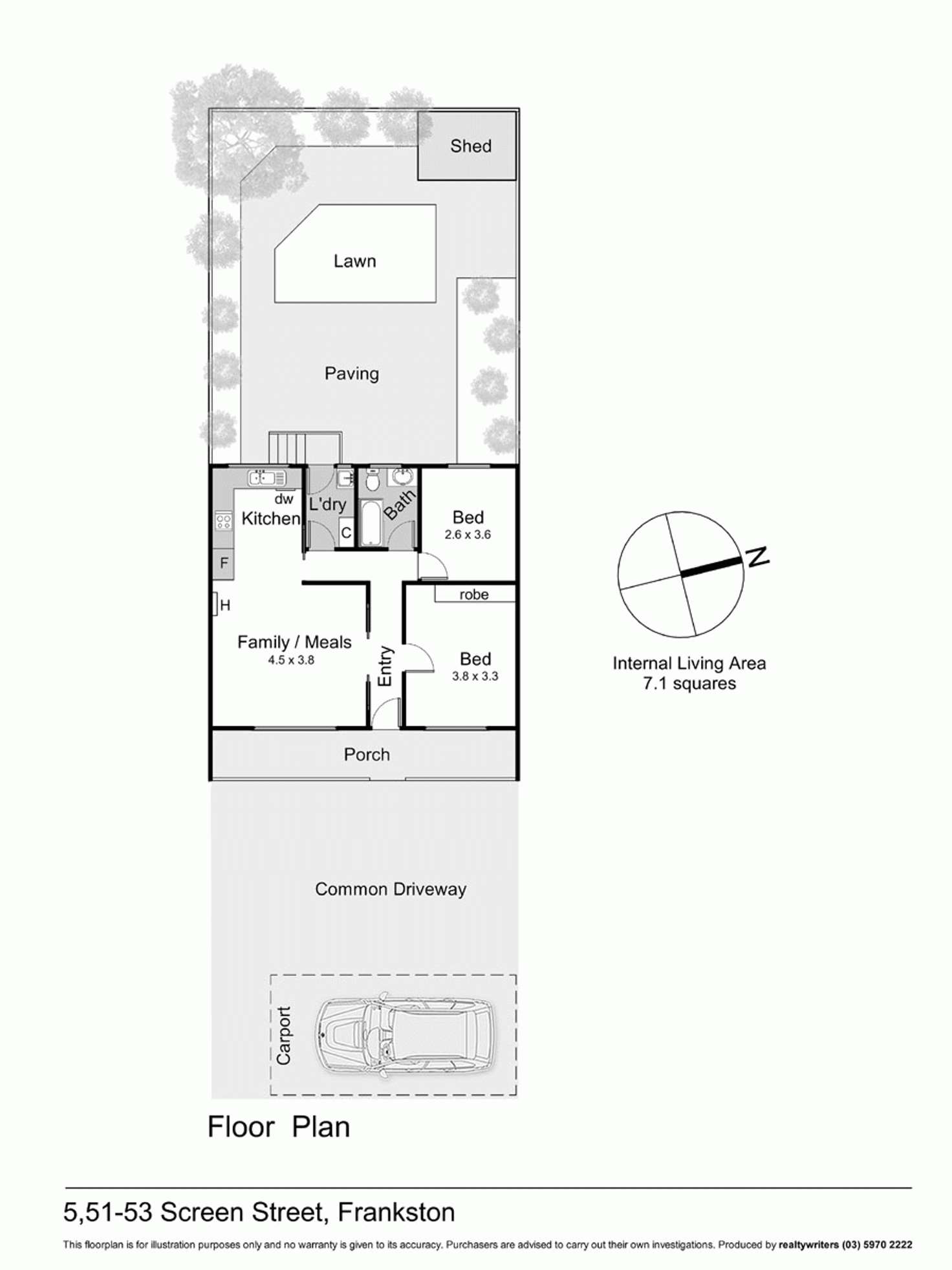 Floorplan of Homely unit listing, 5/51-53 Screen Street, Frankston VIC 3199