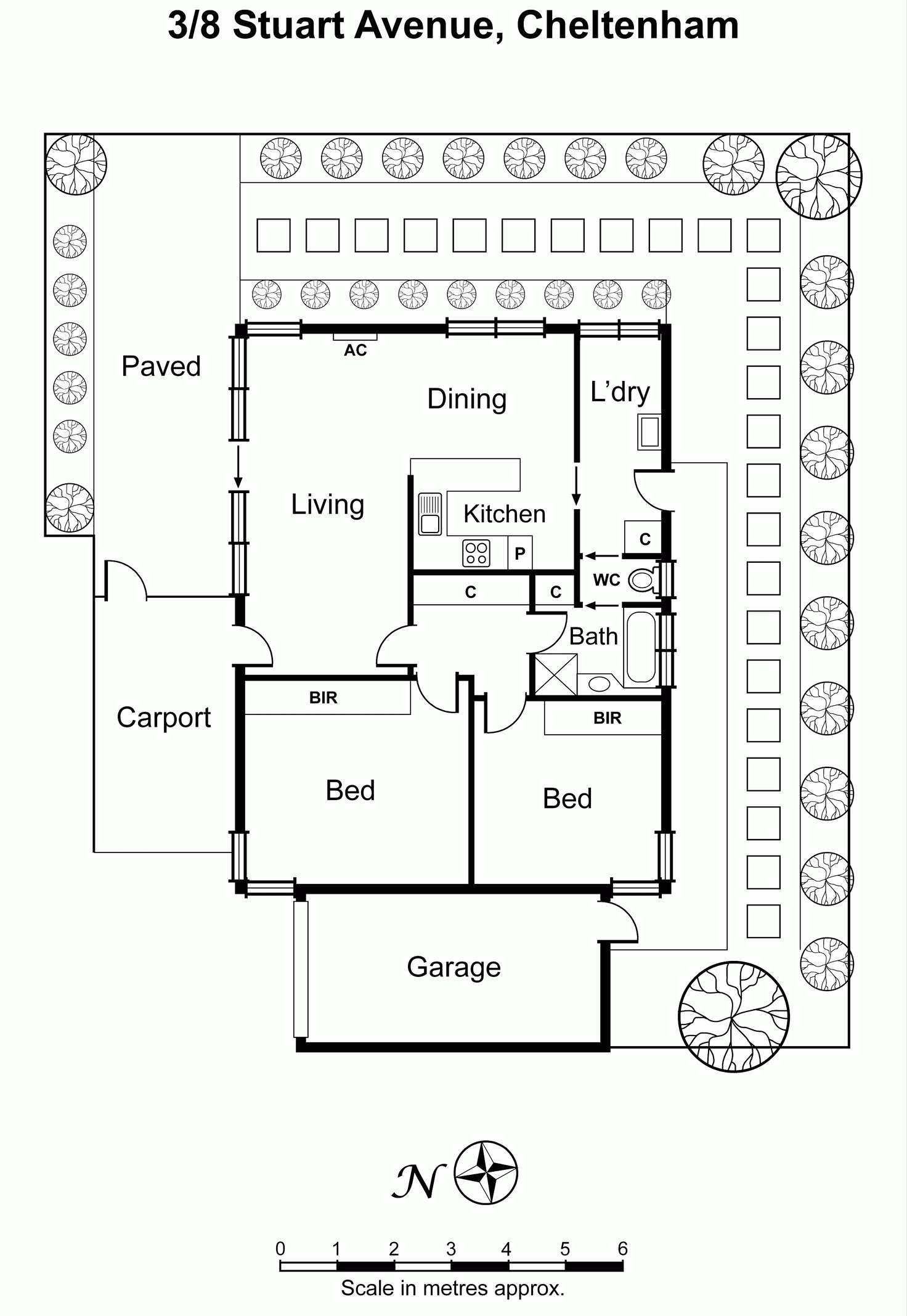 Floorplan of Homely unit listing, 3/8 Stuart Avenue, Cheltenham VIC 3192