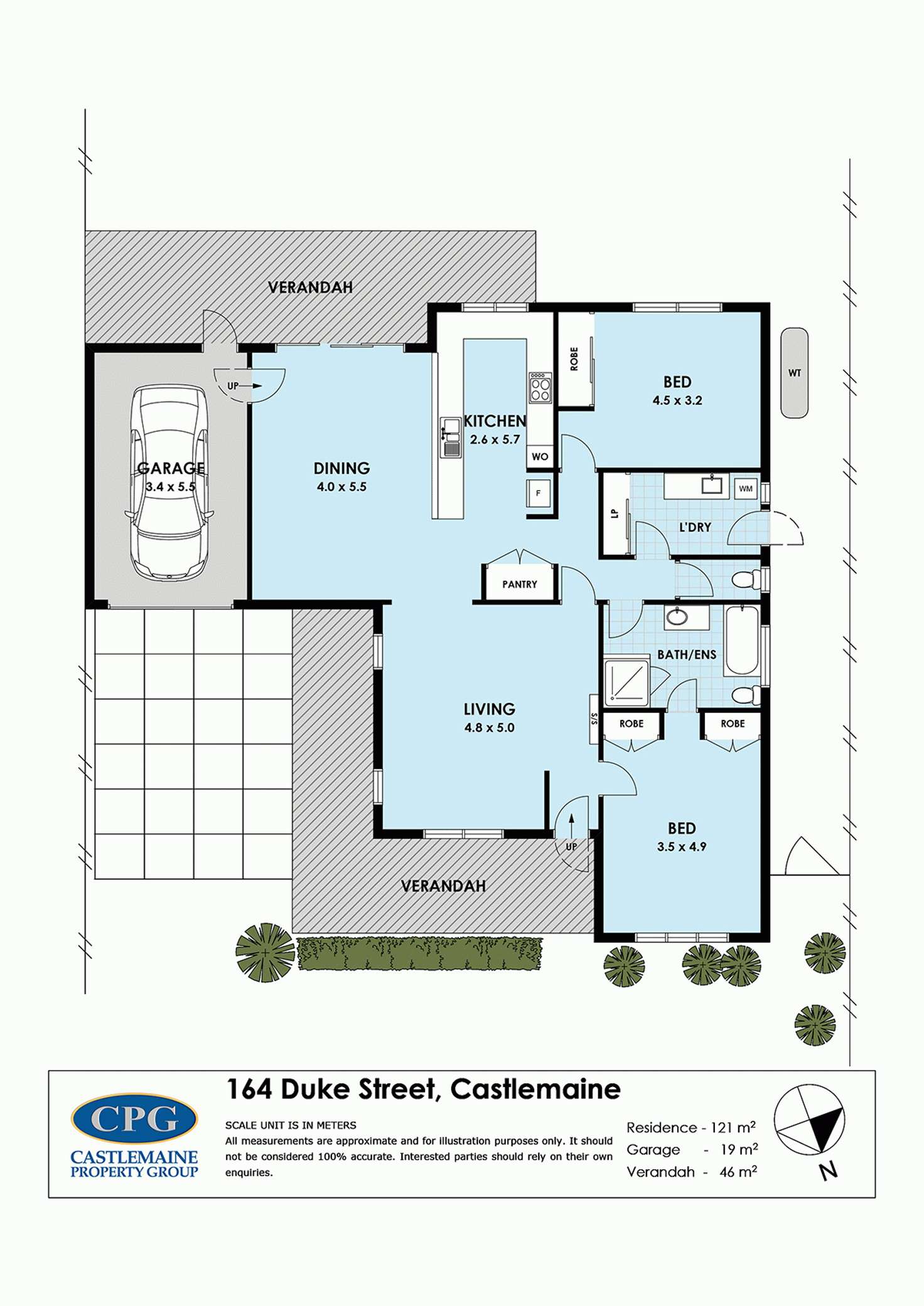 Floorplan of Homely unit listing, 164 Duke Street, Castlemaine VIC 3450