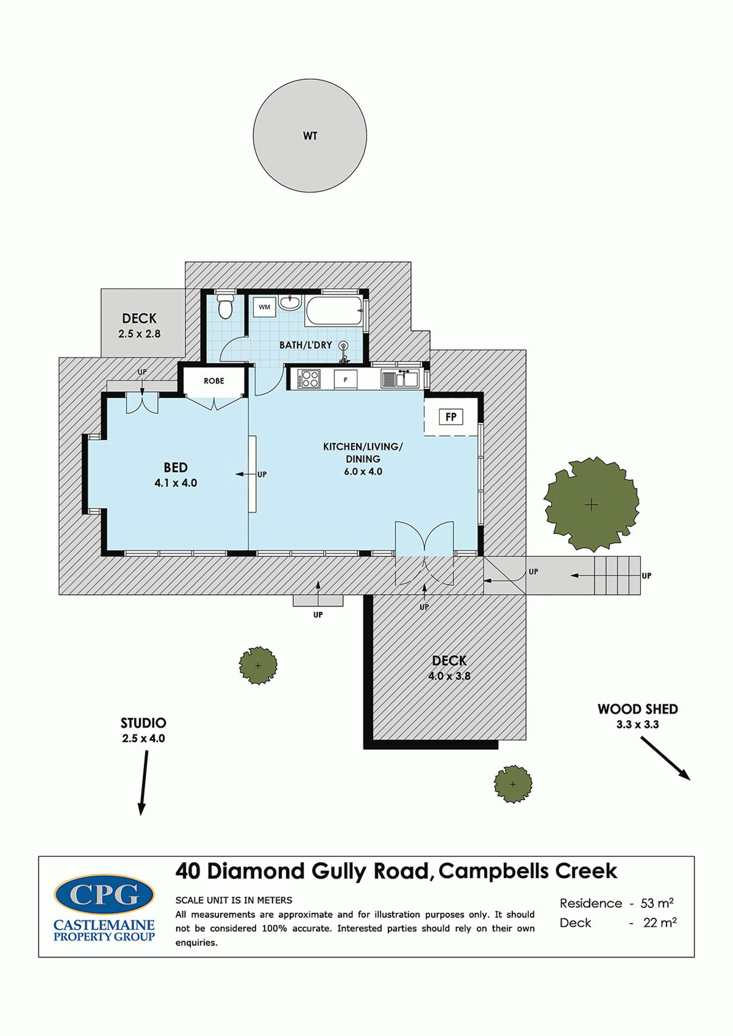 Floorplan of Homely house listing, 40 Diamond Gully Road, Campbells Creek VIC 3451