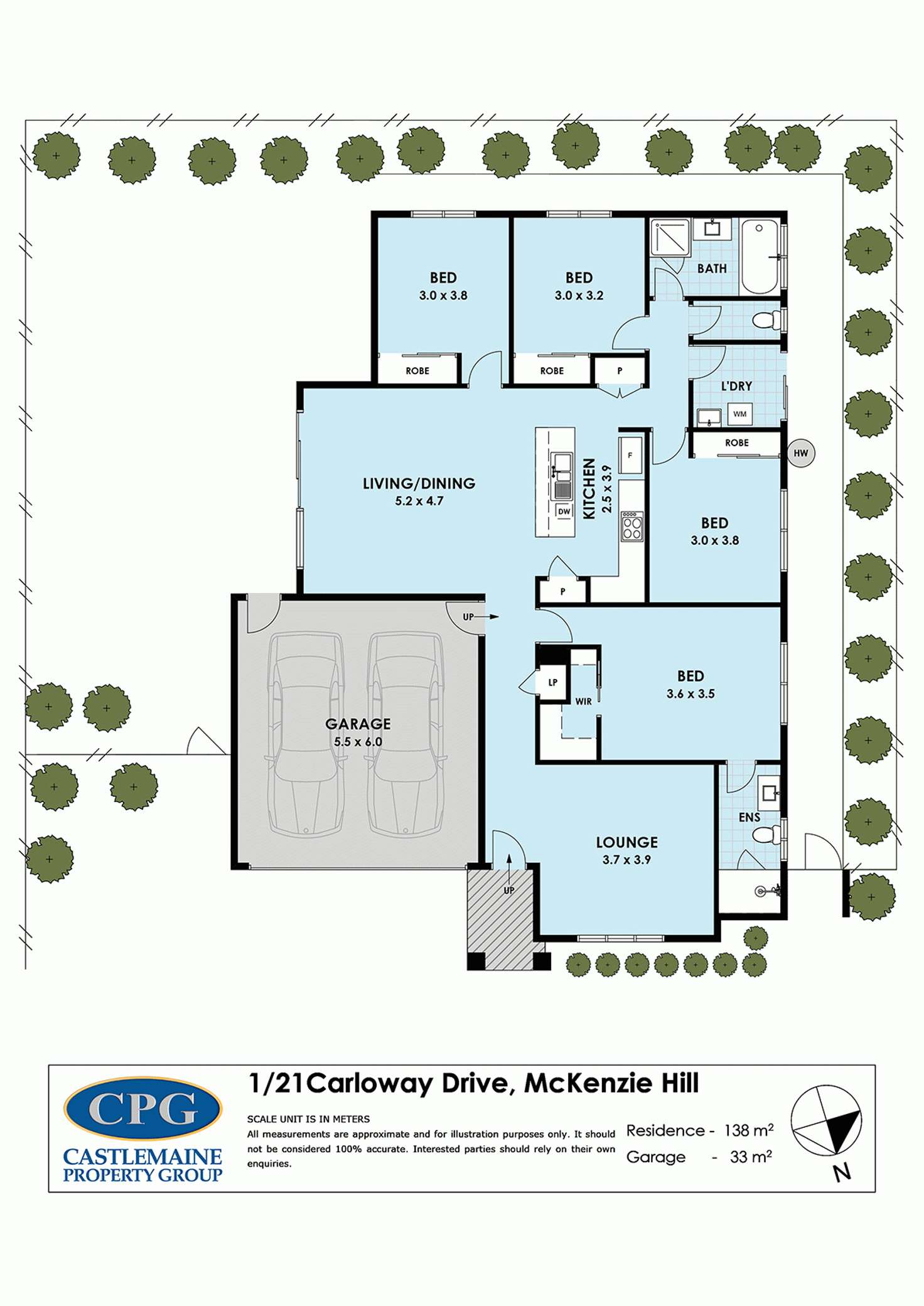Floorplan of Homely house listing, 21 Carloway Drive, Mckenzie Hill VIC 3451