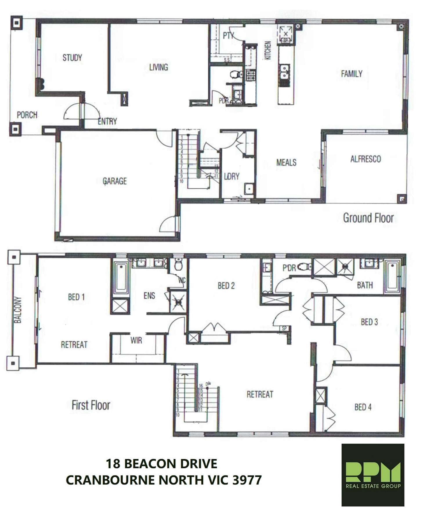 Floorplan of Homely house listing, 18 Beacon Drive, Cranbourne North VIC 3977